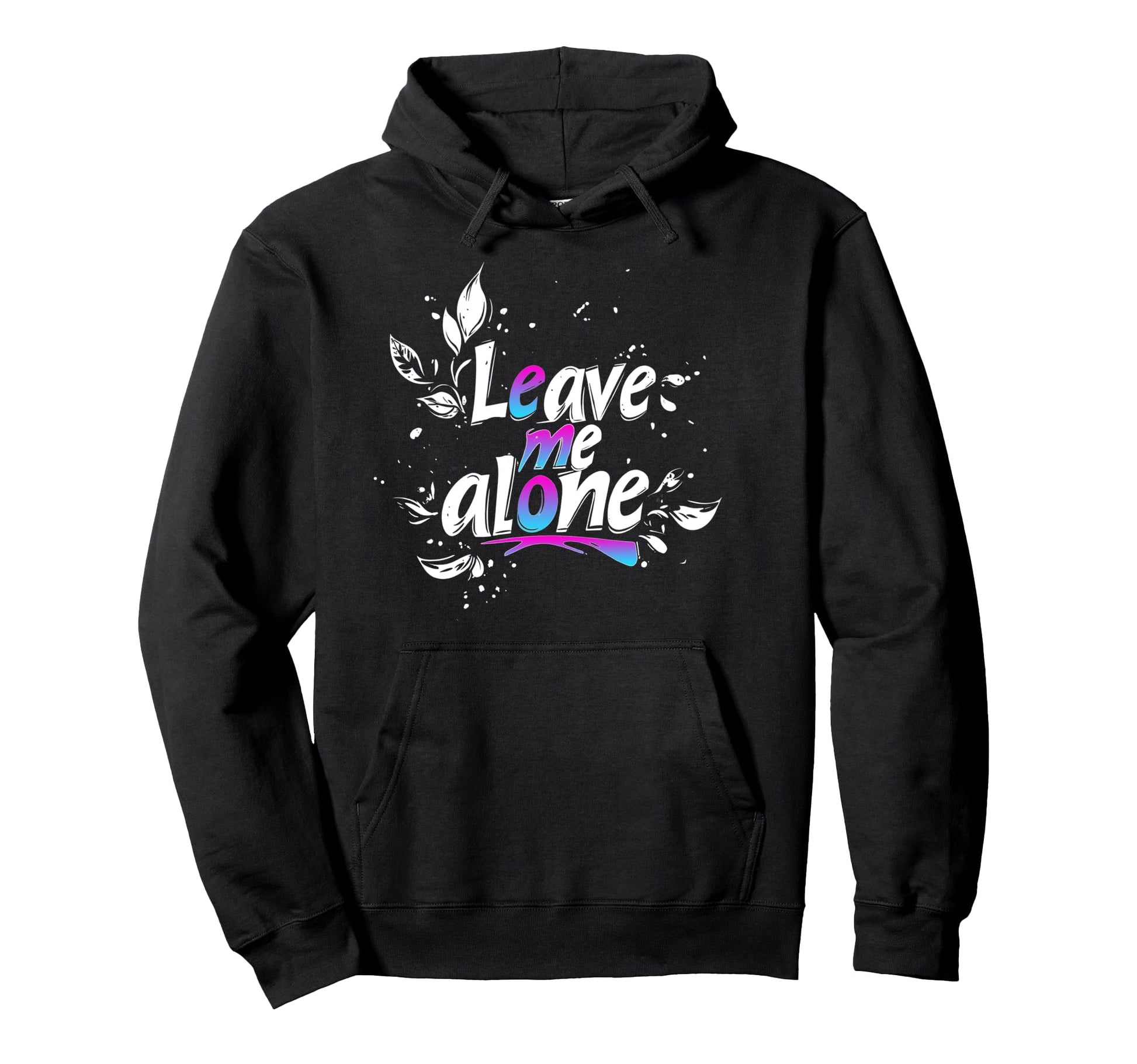 Leave Me Alone Y2K Emo Aesthetic Gothic Hoodie - Unique Graphic for Adults - T-Shirt, Sweatshirt, Hoodie