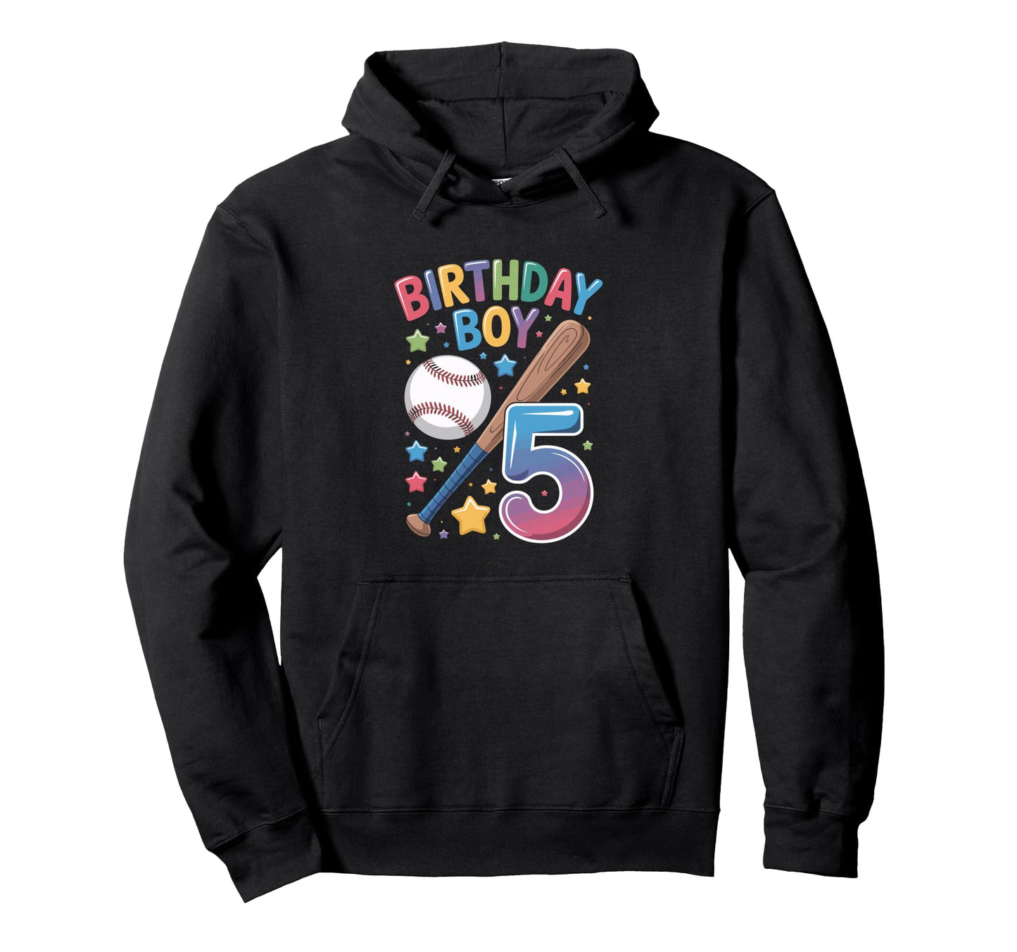 Birthday 5Th Birthday Baseball Hoodie - Novelty Apparel Men Women - T-Shirt, Sweatshirt, Hoodie