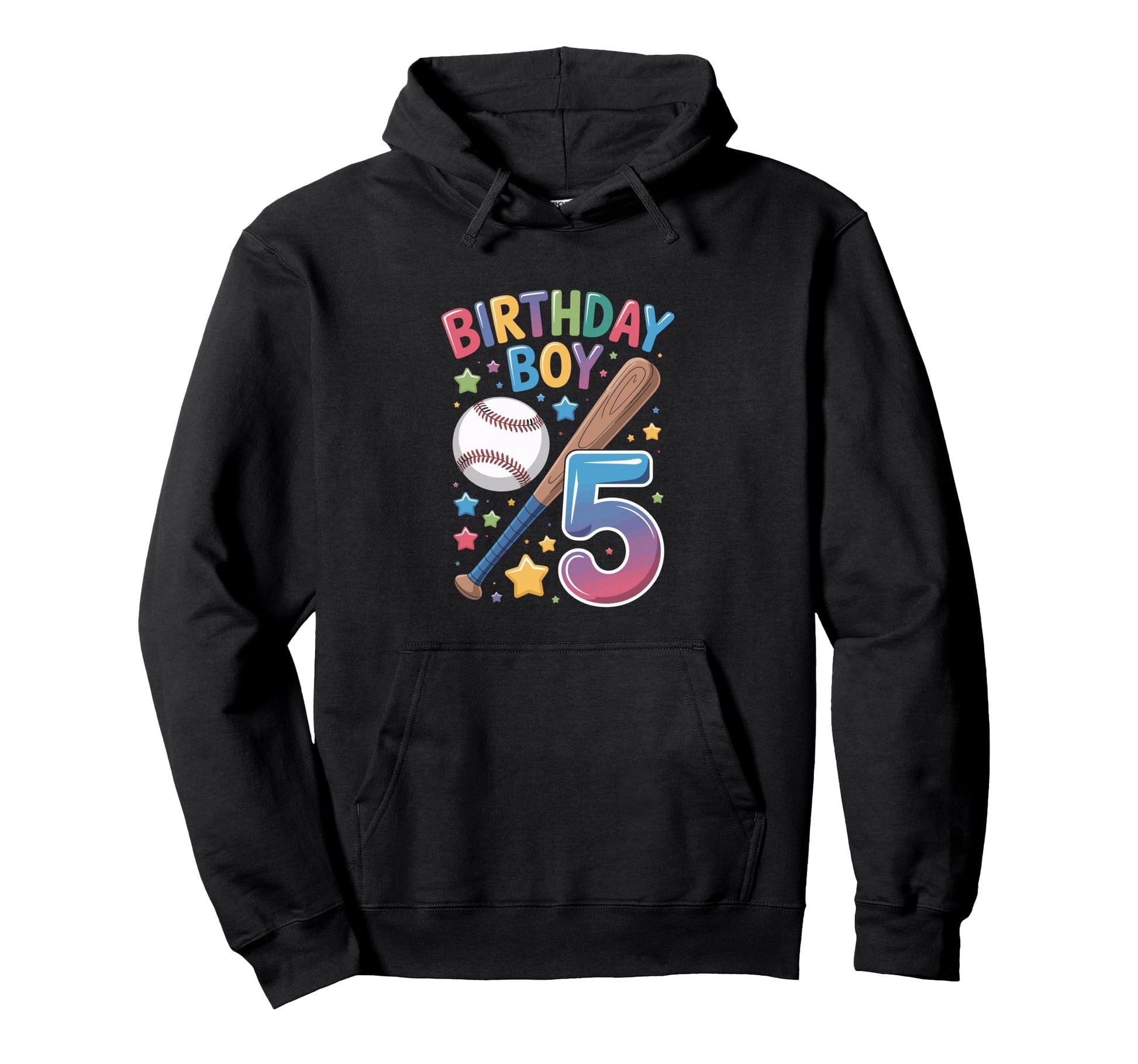 Birthday 5Th Birthday Baseball Hoodie - Novelty Apparel Men Women - T-Shirt, Sweatshirt, Hoodie