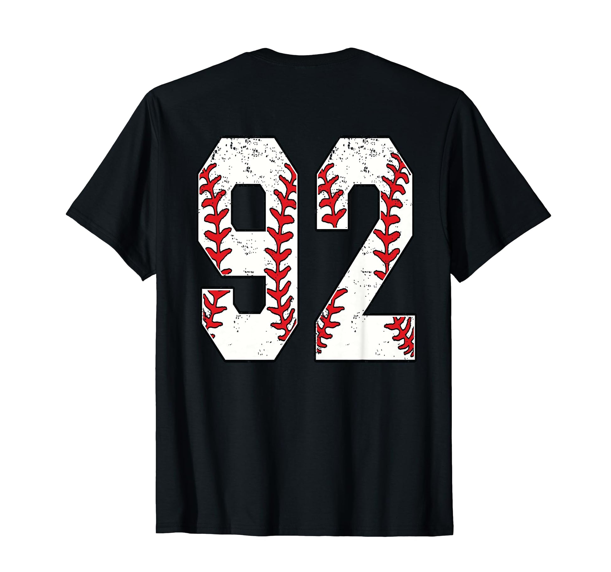 Number 92 Baseball Jersey Number 92 Back T-Shirt - Custom Art Print Unisex - T-Shirt, Sweatshirt, Hoodie