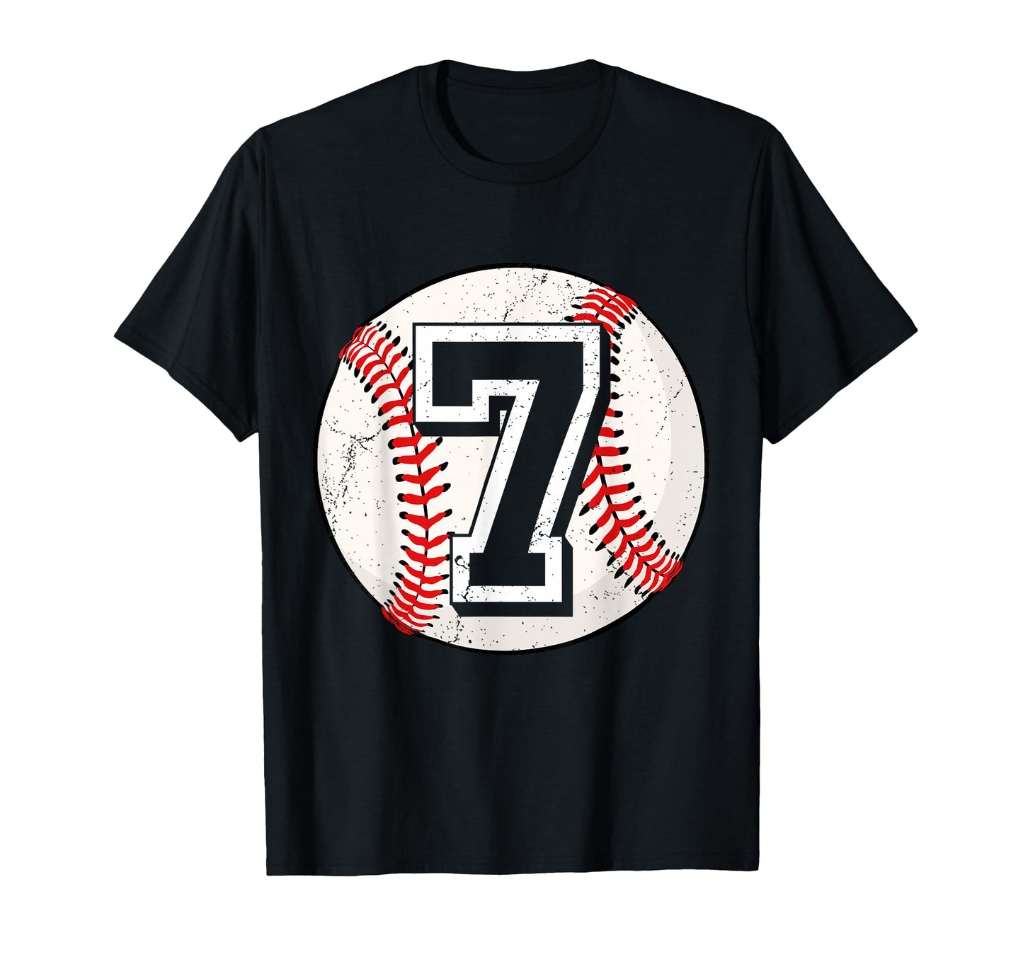 Birthday Number 7 Baseball 7Th Birthday T-Shirt - Unique Graphic Unisex - T-Shirt, Sweatshirt, Hoodie