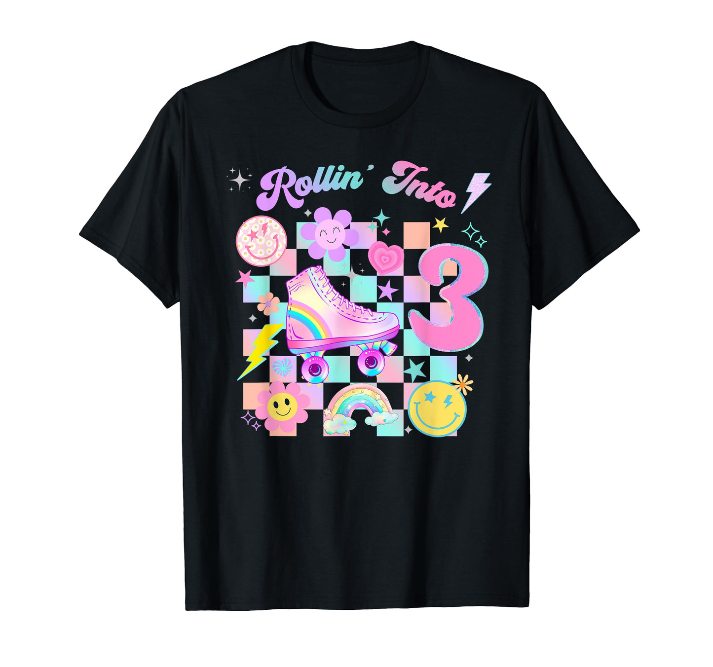 Roller Skating Birthday Groovy Skater 70S T-Shirt - Unique Graphic Unisex - T-Shirt, Sweatshirt, Hoodie