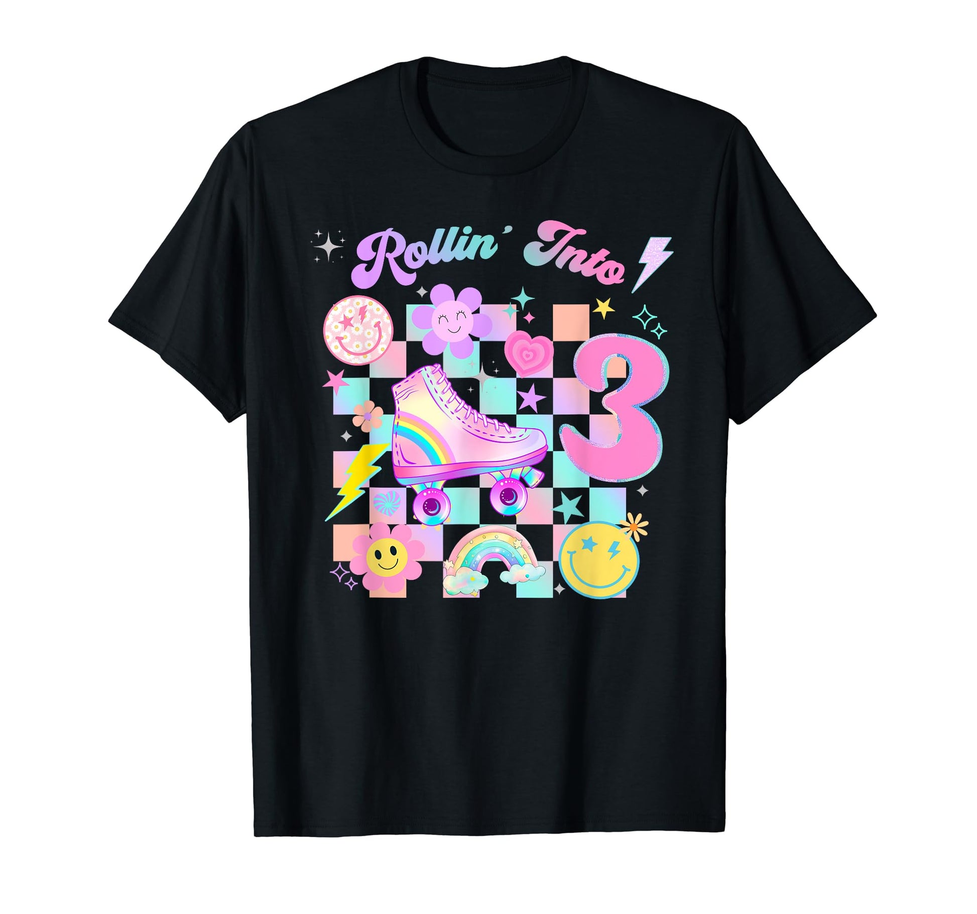 Roller Skating Birthday Groovy Skater 70S T-Shirt - Unique Graphic Unisex - T-Shirt, Sweatshirt, Hoodie