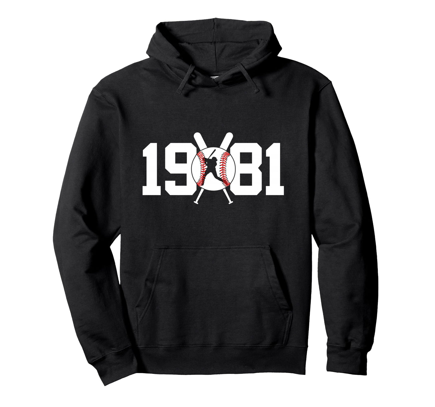 1981 Baseball 45Th Birthday Hoodie - Trendy Graphic Unisex - T-Shirt, Sweatshirt, Hoodie