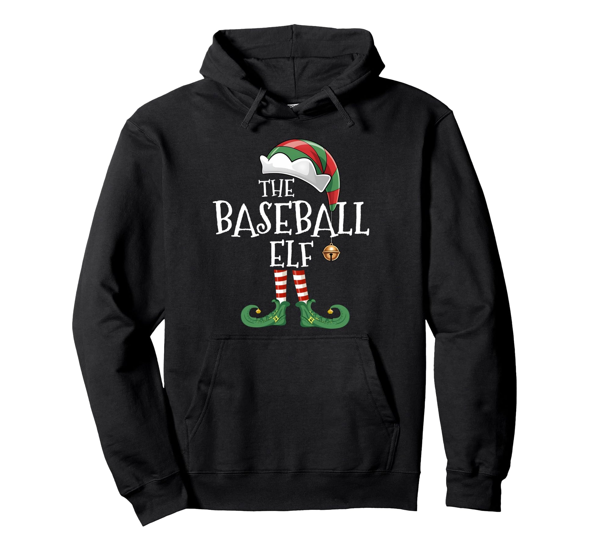 Baseball Elf Matching Family Group Hoodie - Minimalist Print for Adults - T-Shirt, Sweatshirt, Hoodie