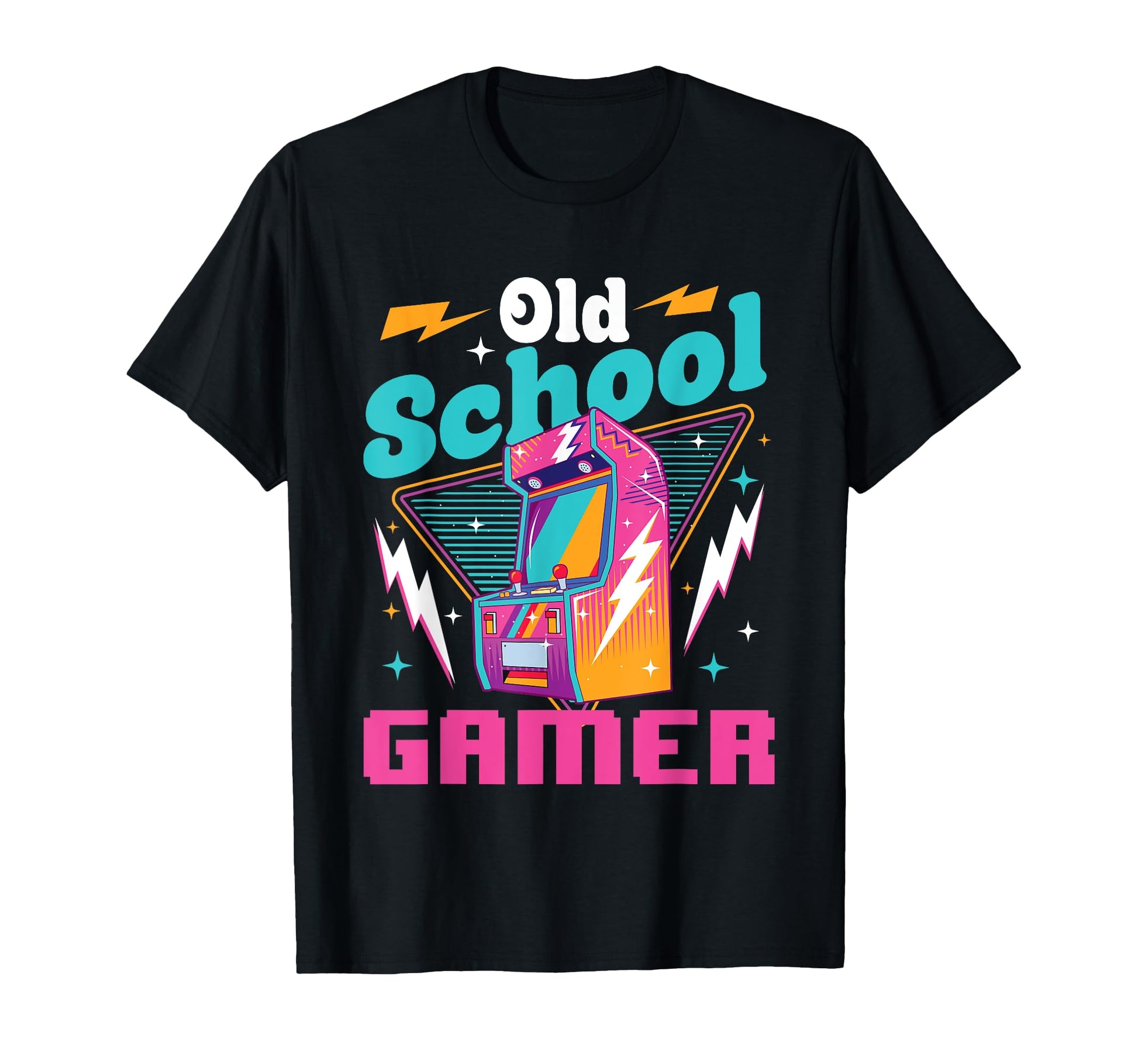 Old School Gamer Game Lover Arcade Game T-Shirt - Graphic Print for Adults - T-Shirt, Sweatshirt, Hoodie