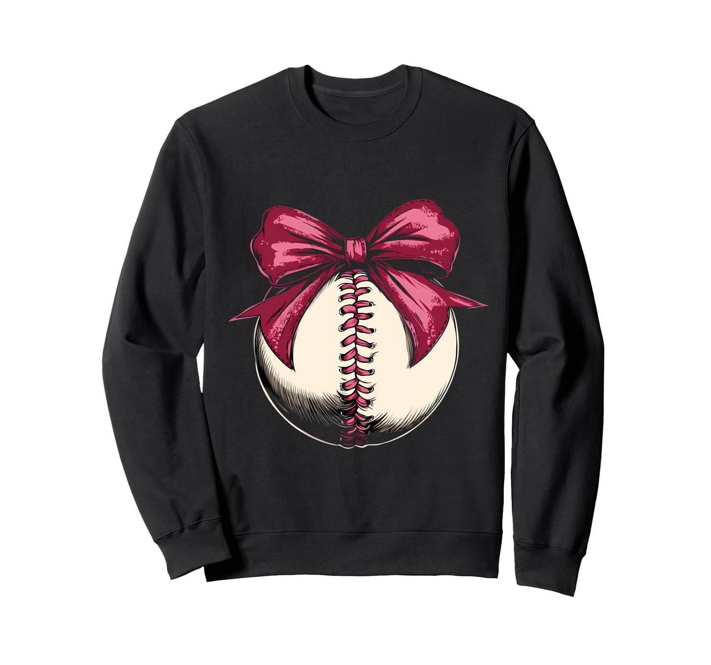 Baseball Coquette Bow Baseball Mom Sweatshirt - Custom Art Print Unisex - T-Shirt, Sweatshirt, Hoodie