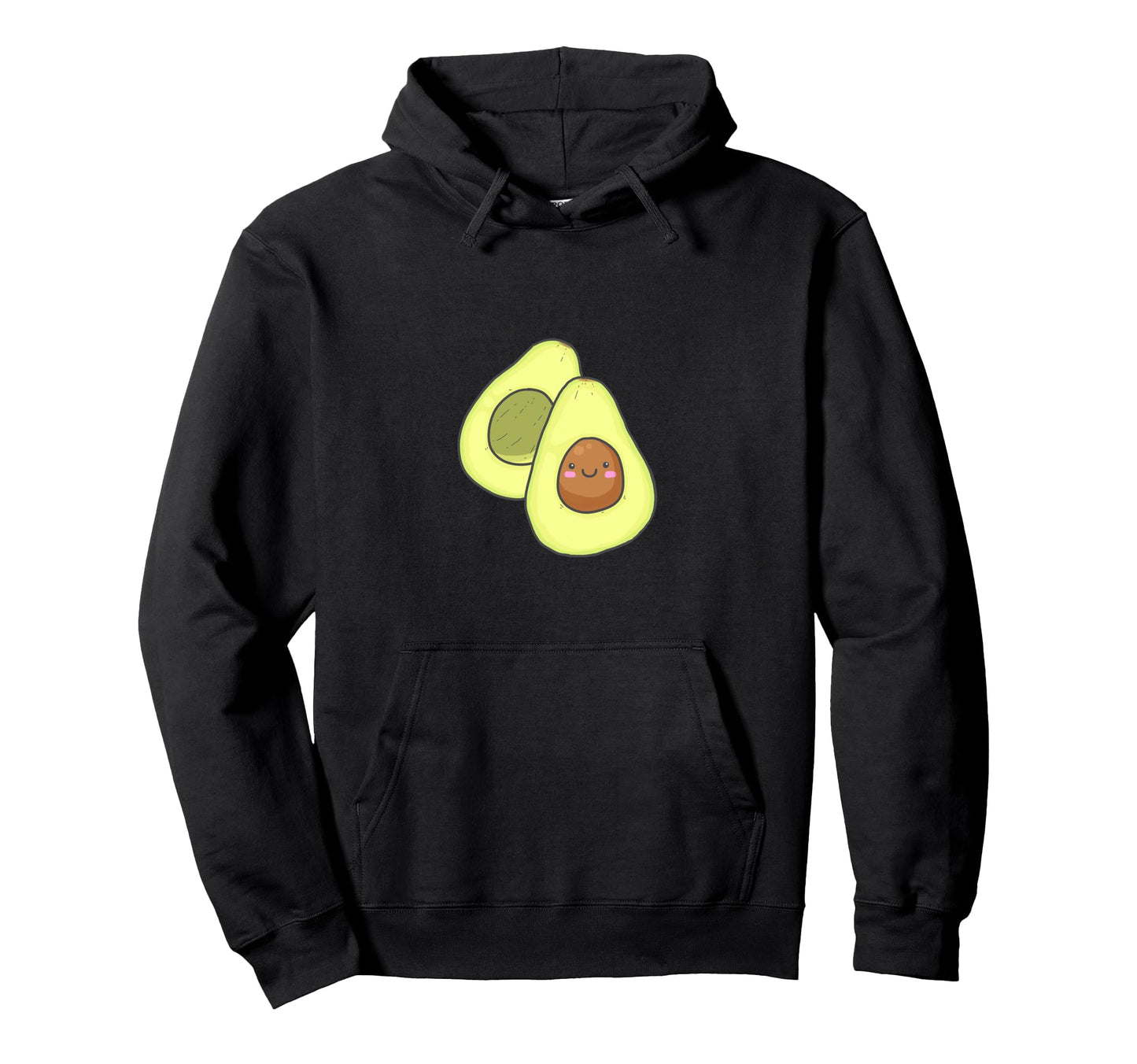 Avocado Aesthetic Green Kawaii Y2K Hoodie - Minimalist Print for Adults - T-Shirt, Sweatshirt, Hoodie