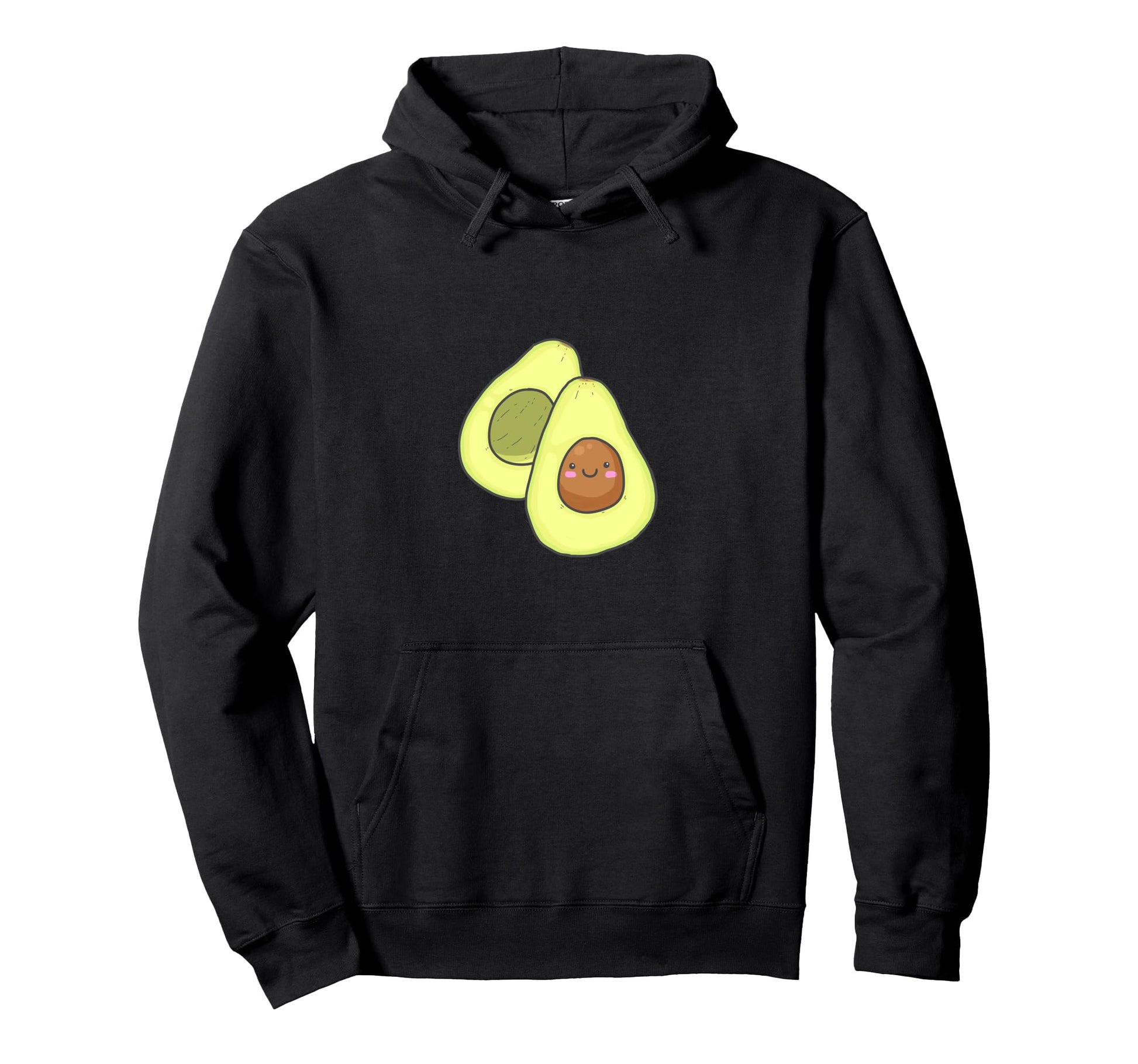 Avocado Aesthetic Green Kawaii Y2K Hoodie - Minimalist Print for Adults - T-Shirt, Sweatshirt, Hoodie