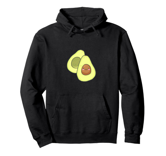 Avocado Aesthetic Green Kawaii Y2K Hoodie - Minimalist Print for Adults - T-Shirt, Sweatshirt, Hoodie