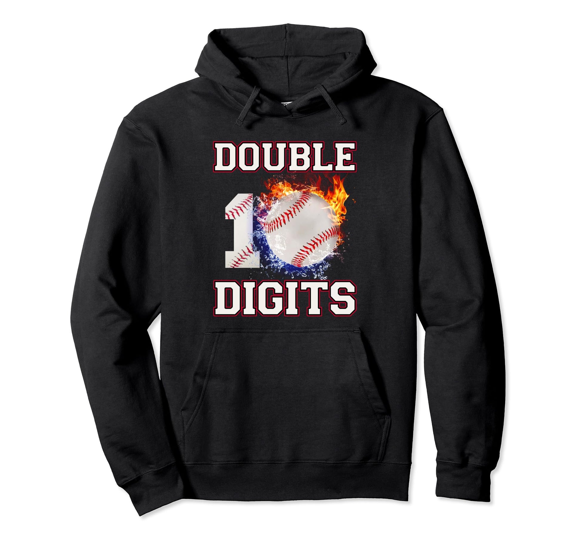Double Digits Birthday Decorations 10 Hoodie - Trendy Graphic for Adults - T-Shirt, Sweatshirt, Hoodie