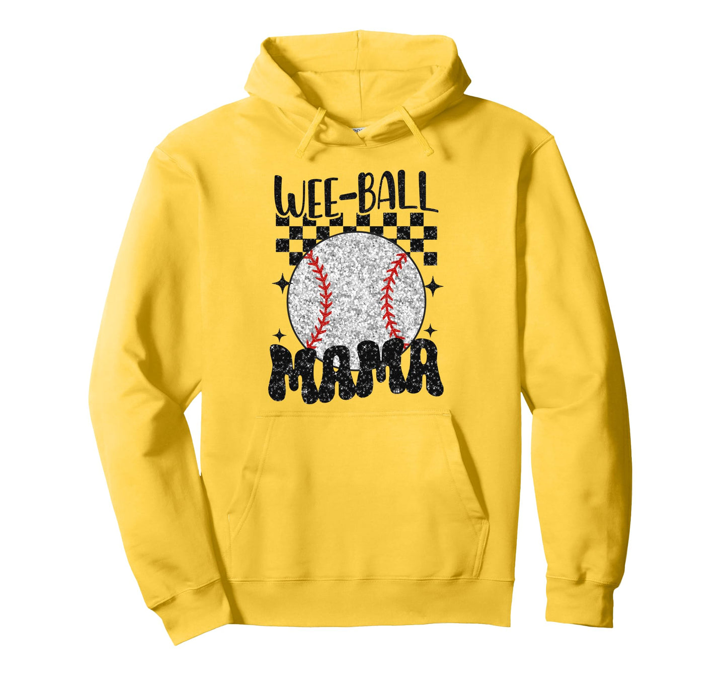 Wee Ball Mama Leopard Baseball Player Hoodie - Streetwear Style Men Women - T-Shirt, Sweatshirt, Hoodie
