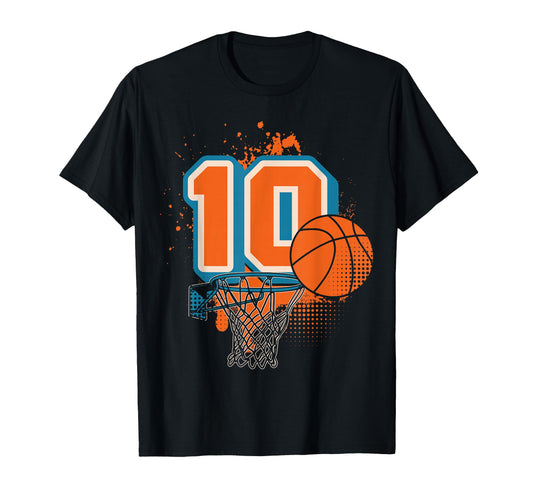 10Th Birthday Basketball Player T-Shirt - Streetwear Style Men Women - T-Shirt, Sweatshirt, Hoodie