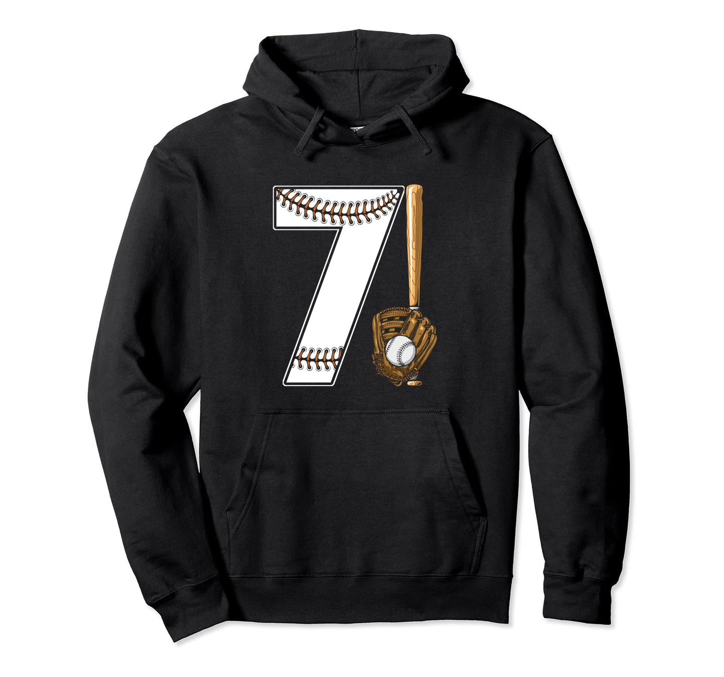 Baseball Birthday 7Th Birthday Party Hoodie - Unique Graphic for Adults - T-Shirt, Sweatshirt, Hoodie