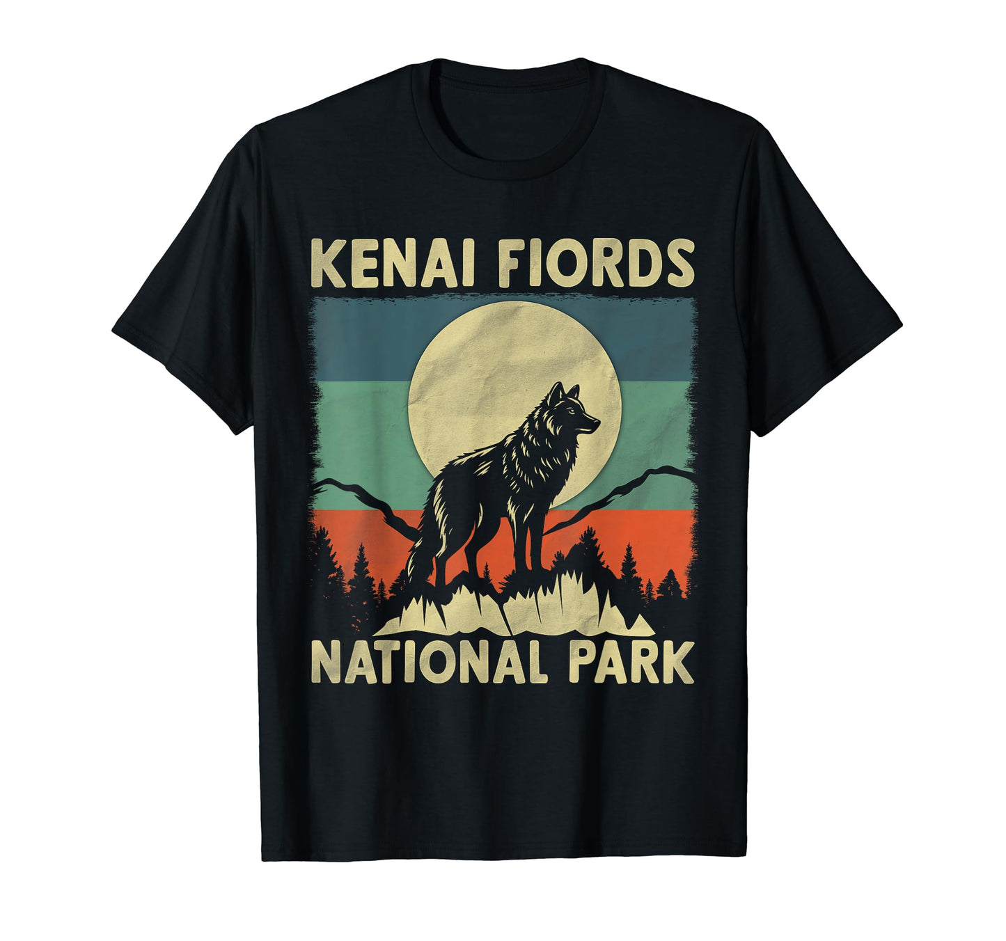 Wolf Kenai Fiords National Park T-Shirt - Novelty Apparel for Adults - T-Shirt, Sweatshirt, Hoodie