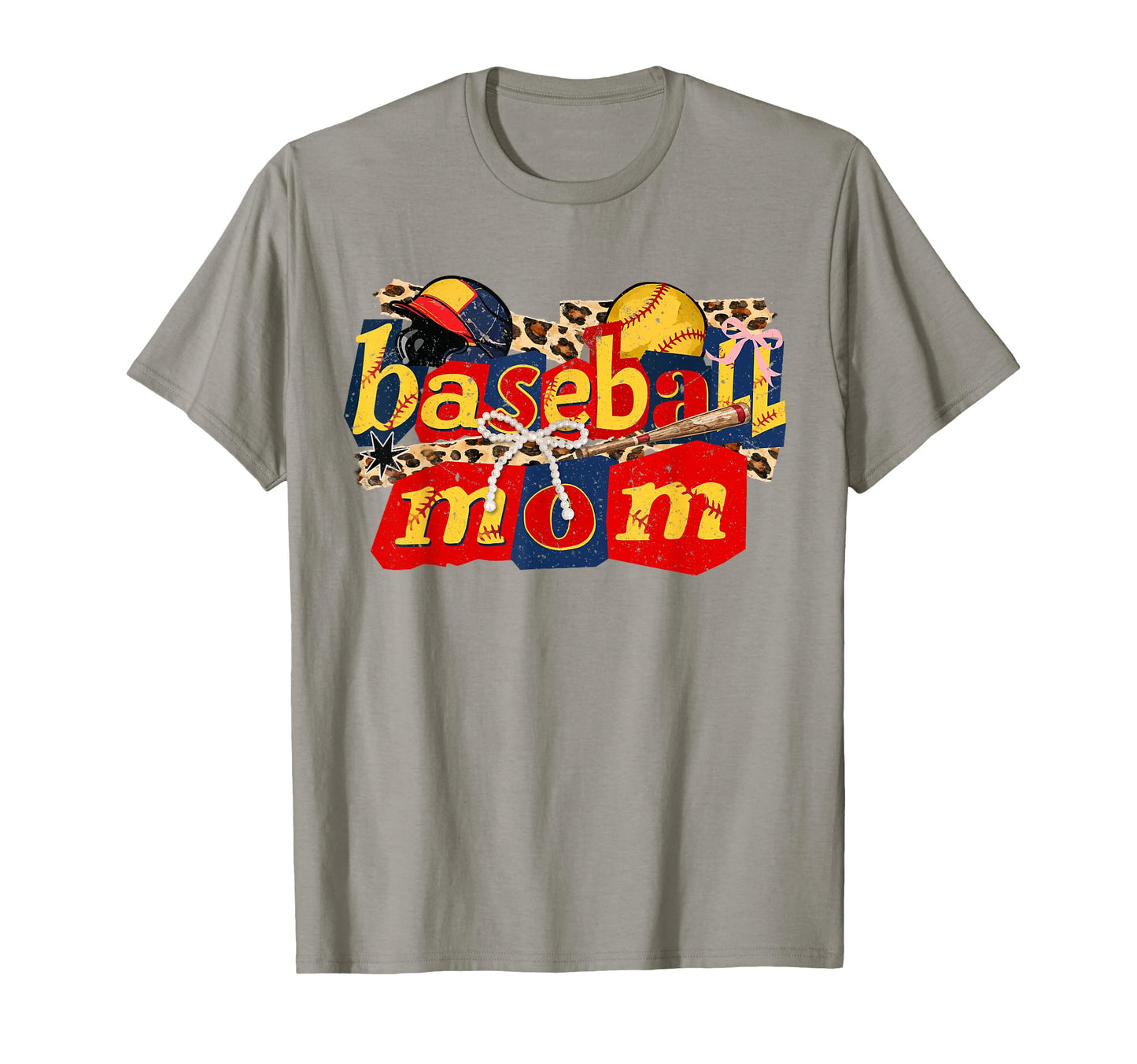 Baseball Mom Coquette Bow Baseball Grandma T-Shirt - Graphic Print Unisex - T-Shirt, Sweatshirt, Hoodie