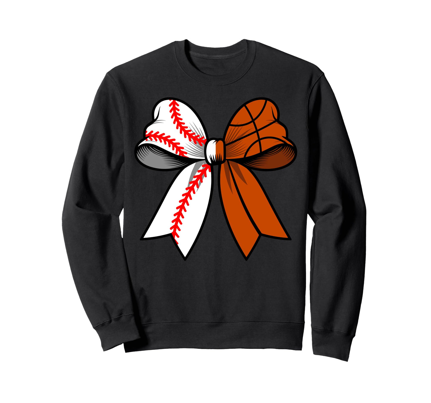 Baseball Basketball Coquette Bow Sweatshirt - Streetwear Style for Adults - T-Shirt, Sweatshirt, Hoodie