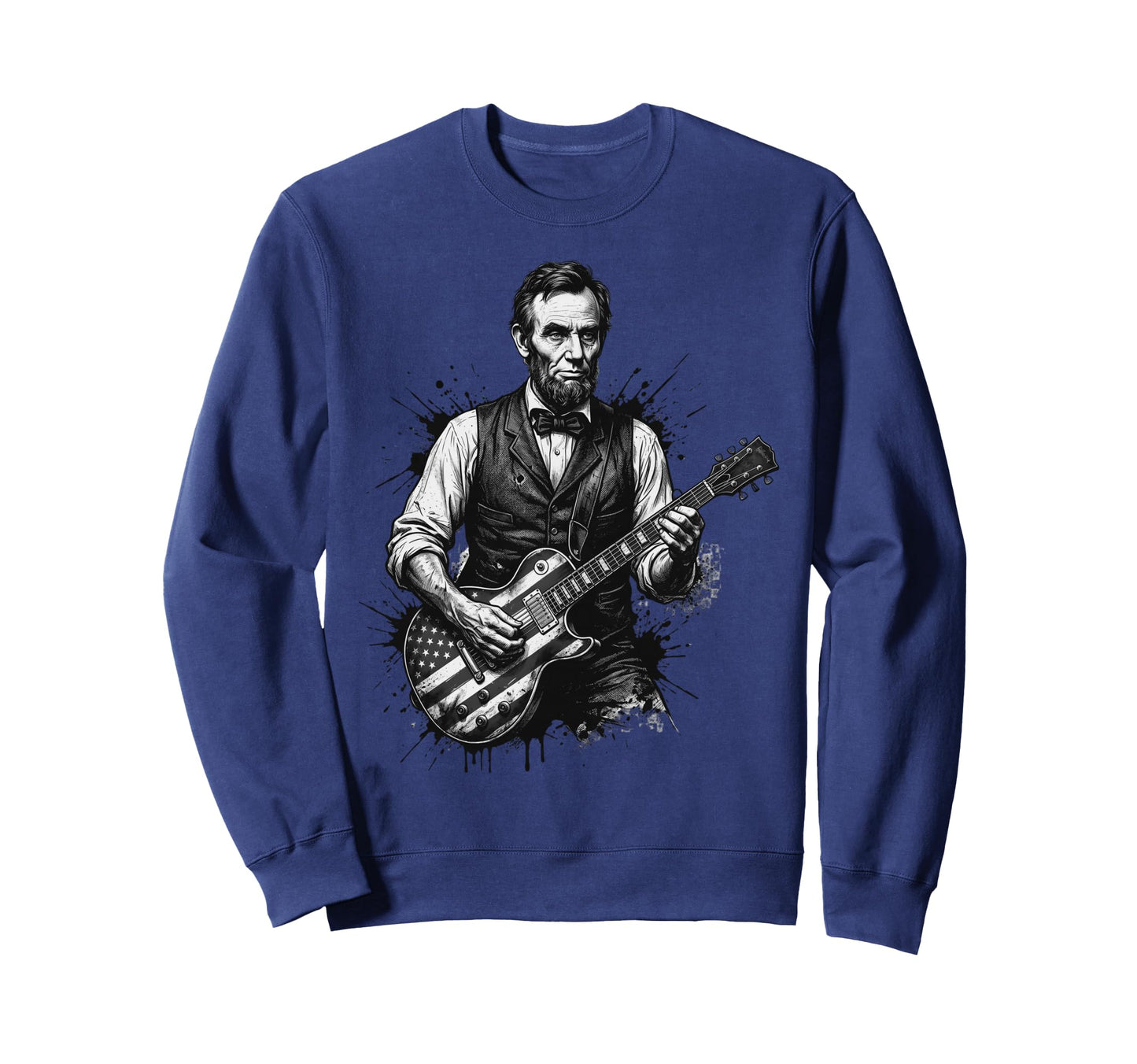 Funny Abraham Lincoln Playing Sweatshirt - Minimalist Print Unisex - T-Shirt, Sweatshirt, Hoodie