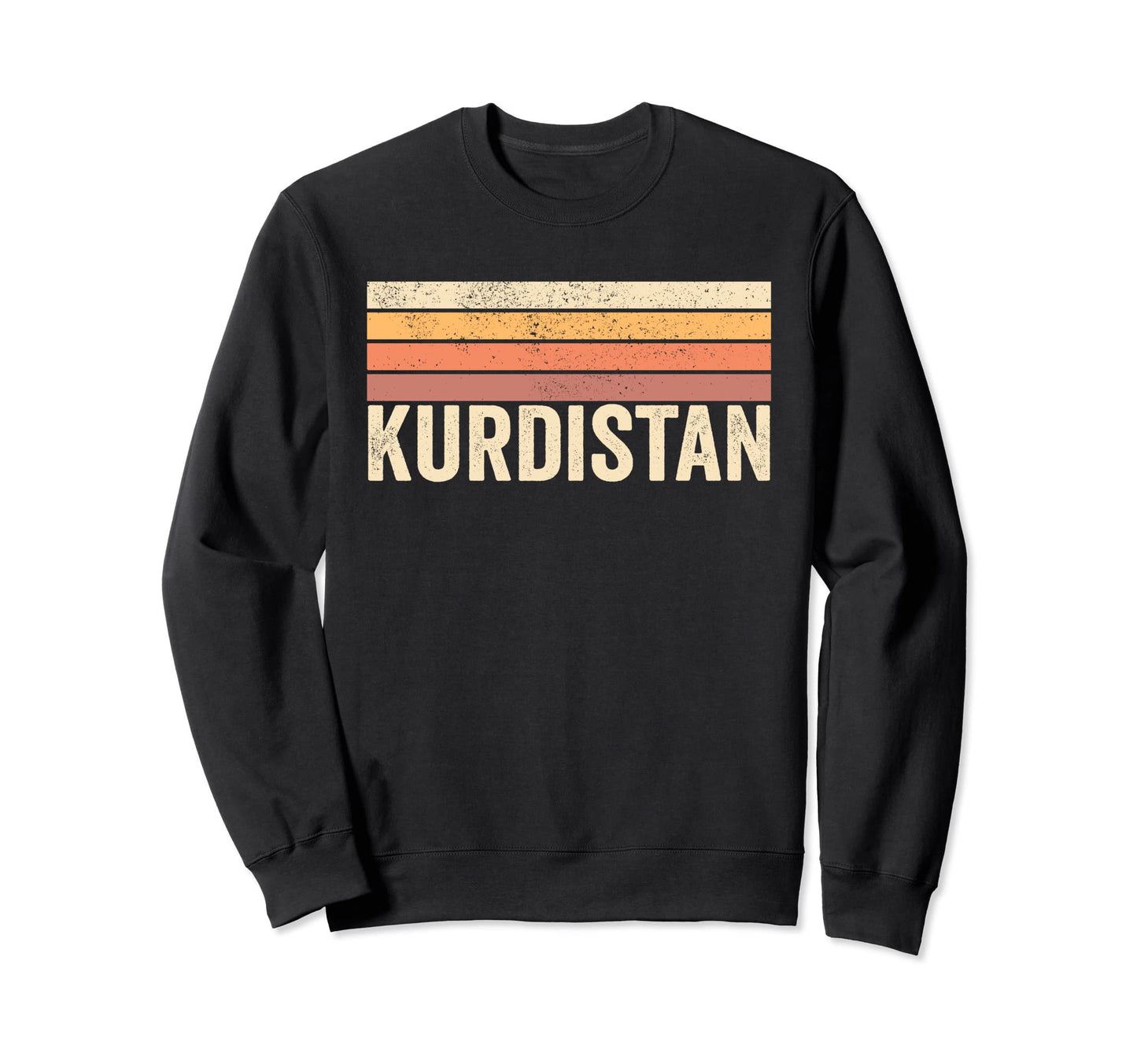Kurdistan Sunset Stripe Sweatshirt - Custom Art Print Men Women - T-Shirt, Sweatshirt, Hoodie