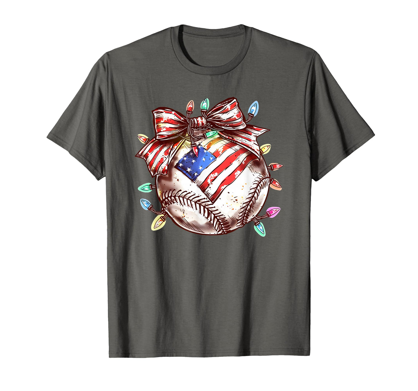 Baseball Coquette Bow Baseball T-Shirt - Minimalist Print Men Women - T-Shirt, Sweatshirt, Hoodie
