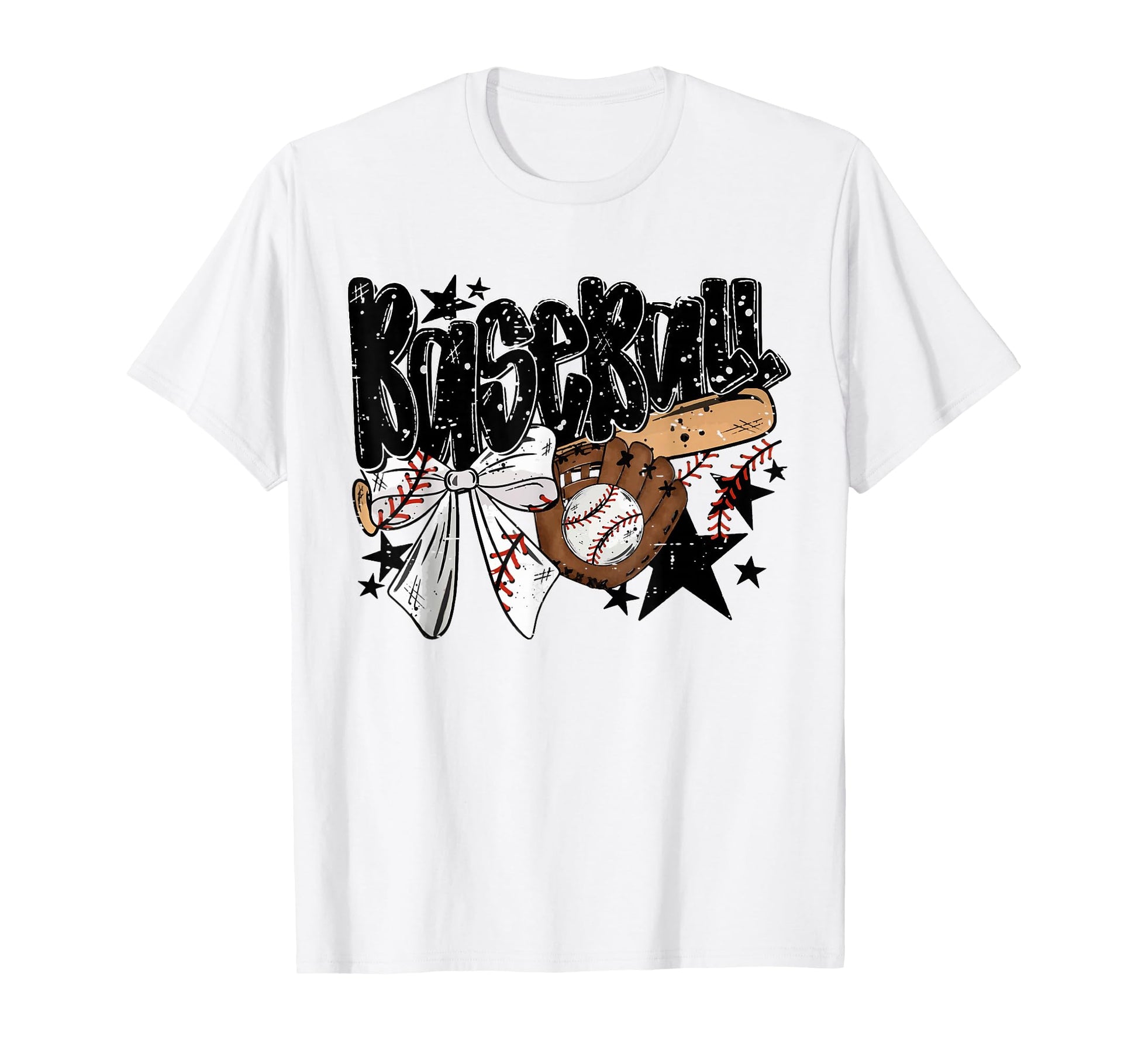 Coquette Baseball Bow Sports Mom Life T-Shirt - Graphic Print Men Women - T-Shirt, Sweatshirt, Hoodie
