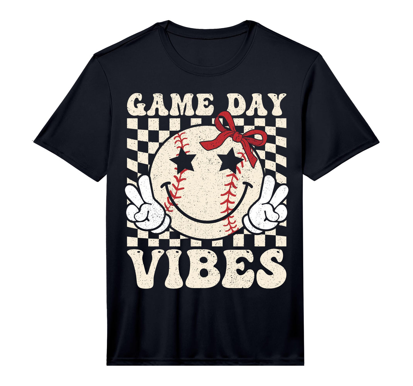 Game Day Vibes Coquette Bow Baseball T-Shirt - Graphic Print Unisex - T-Shirt, Sweatshirt, Hoodie