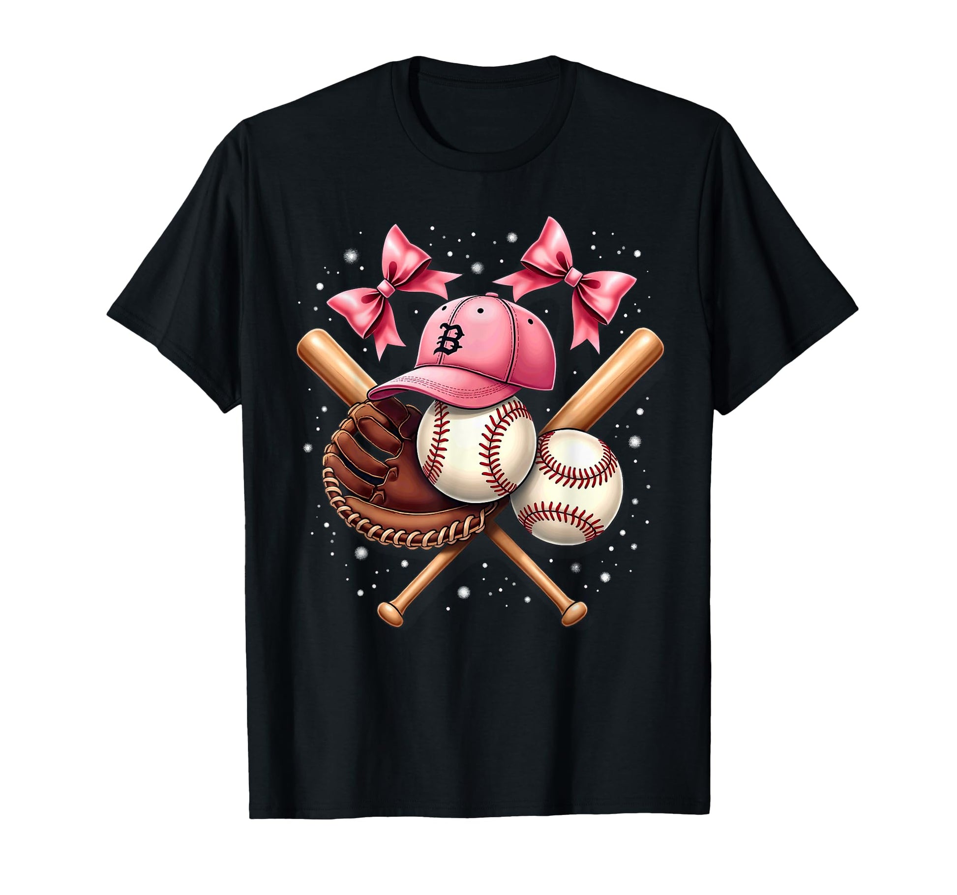 Baseball Mom Grandma Coquette Bow T-Shirt - Novelty Apparel Unisex - T-Shirt, Sweatshirt, Hoodie