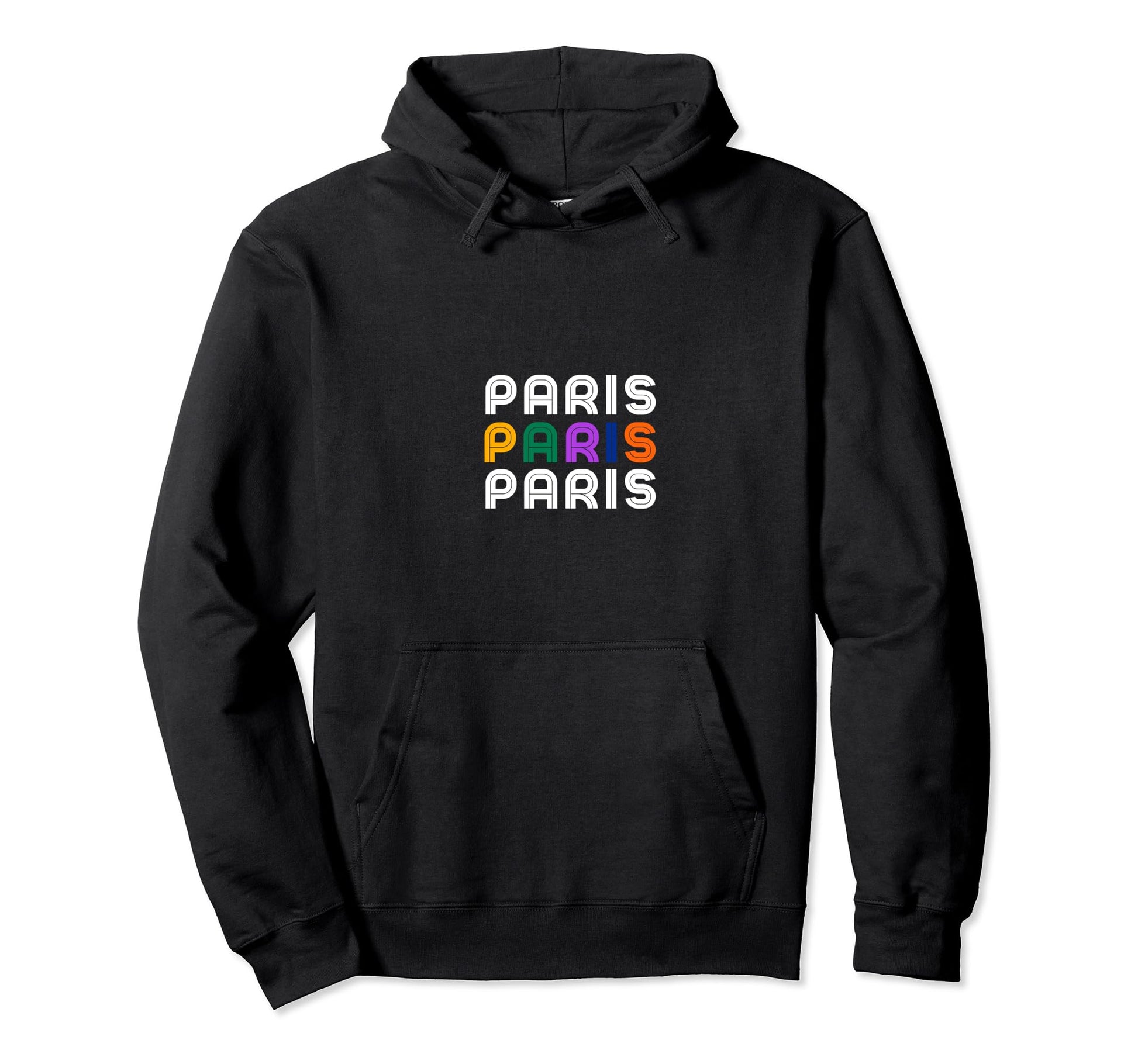 Paris Vibrant Typography Hoodie - Minimalist Print Men Women - T-Shirt, Sweatshirt, Hoodie