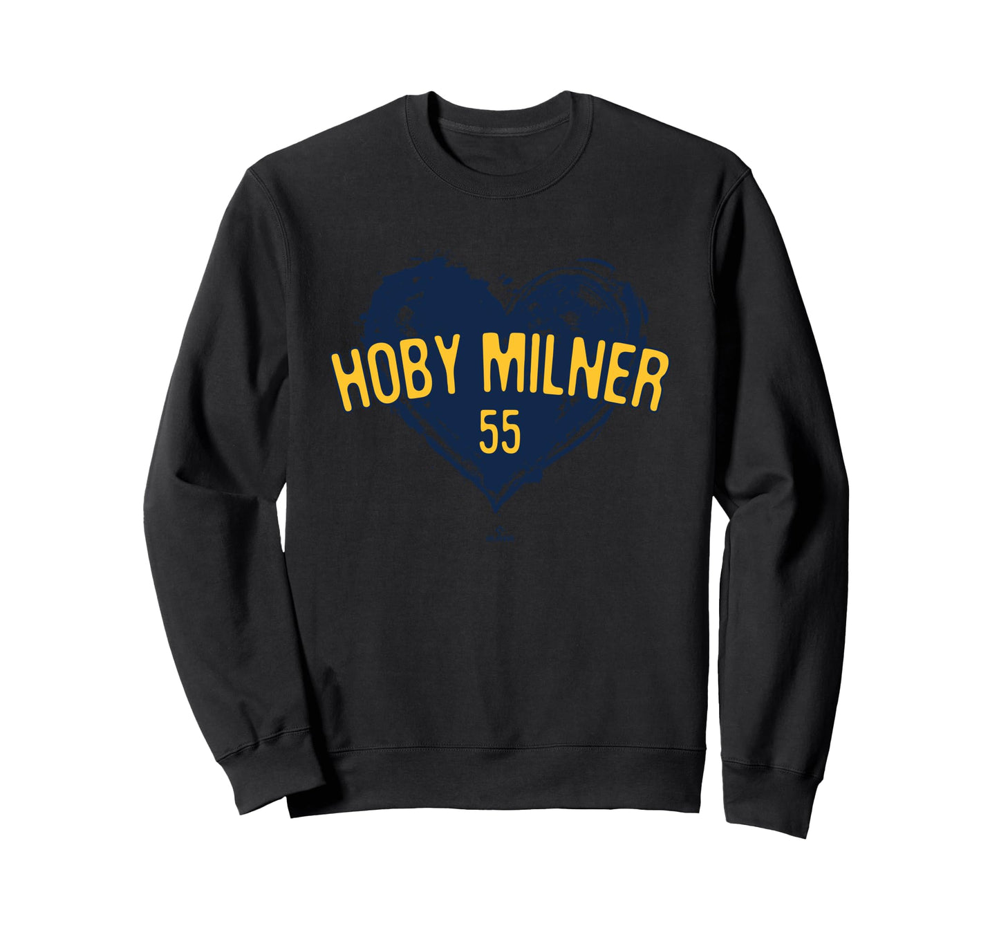 Distressed Heart Hoby Milner Sweatshirt - Minimalist Print for Adults - T-Shirt, Sweatshirt, Hoodie