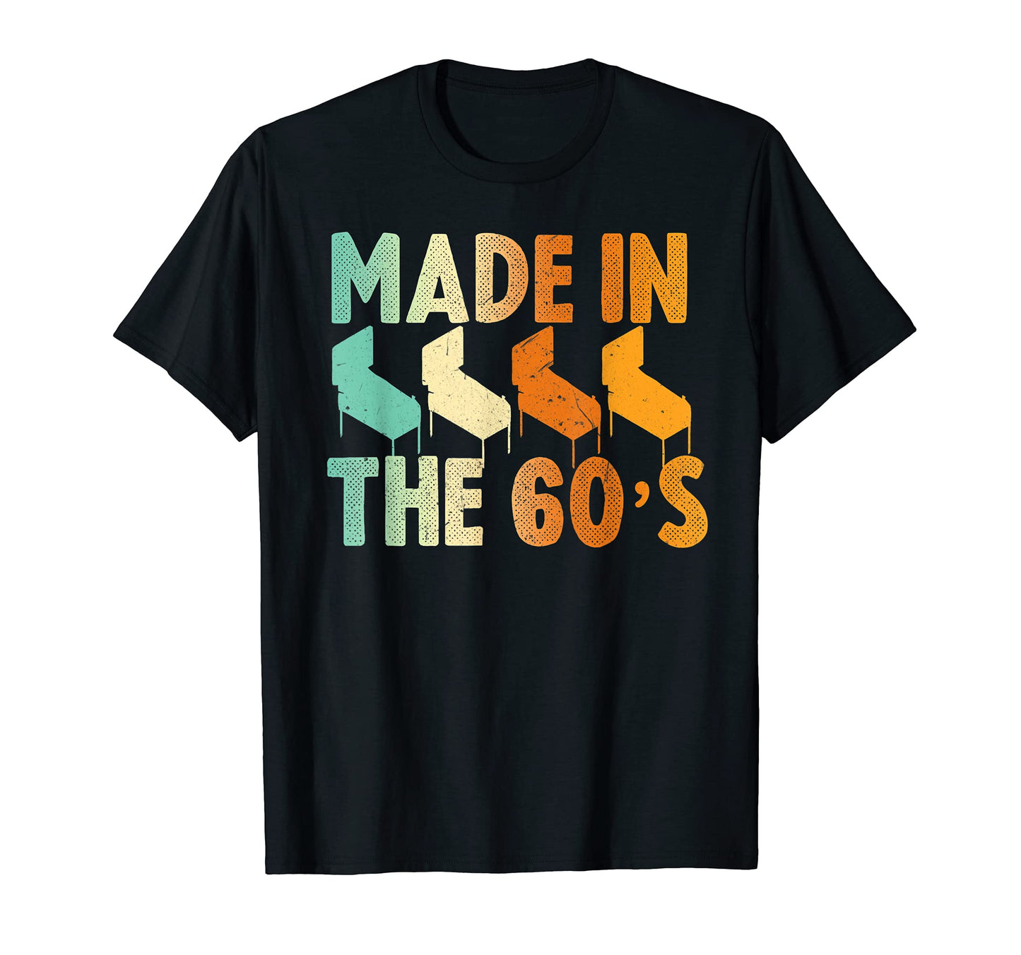 Made 60S Insert Coins Game Over Play T-Shirt - Unique Graphic Unisex - T-Shirt, Sweatshirt, Hoodie