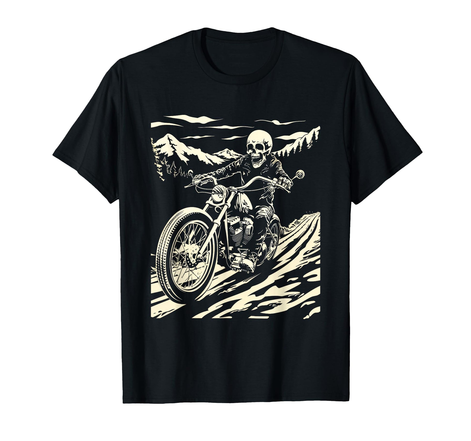 Skeleton Motorcycle Skeleton Rider T-Shirt - Trendy Graphic Men Women - T-Shirt, Sweatshirt, Hoodie