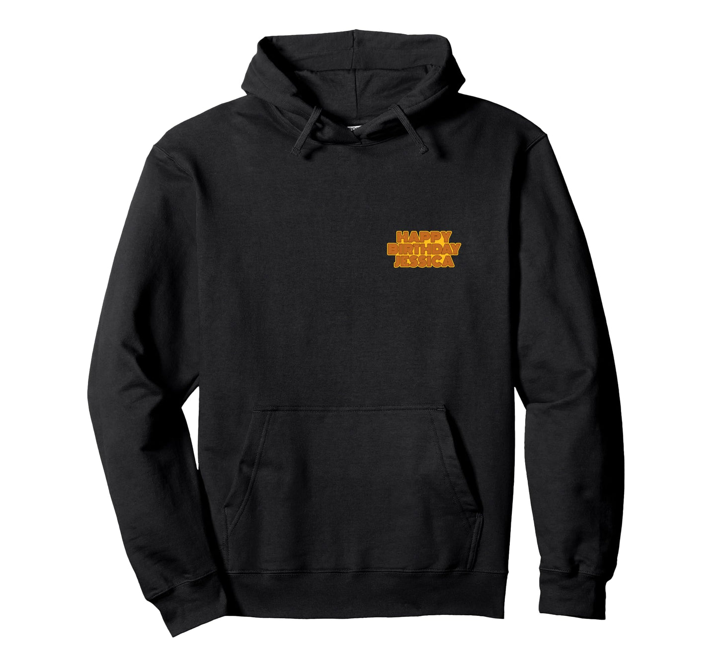 Happy Birthday Jessica Personalized Hoodie - Minimalist Print for Adults - T-Shirt, Sweatshirt, Hoodie