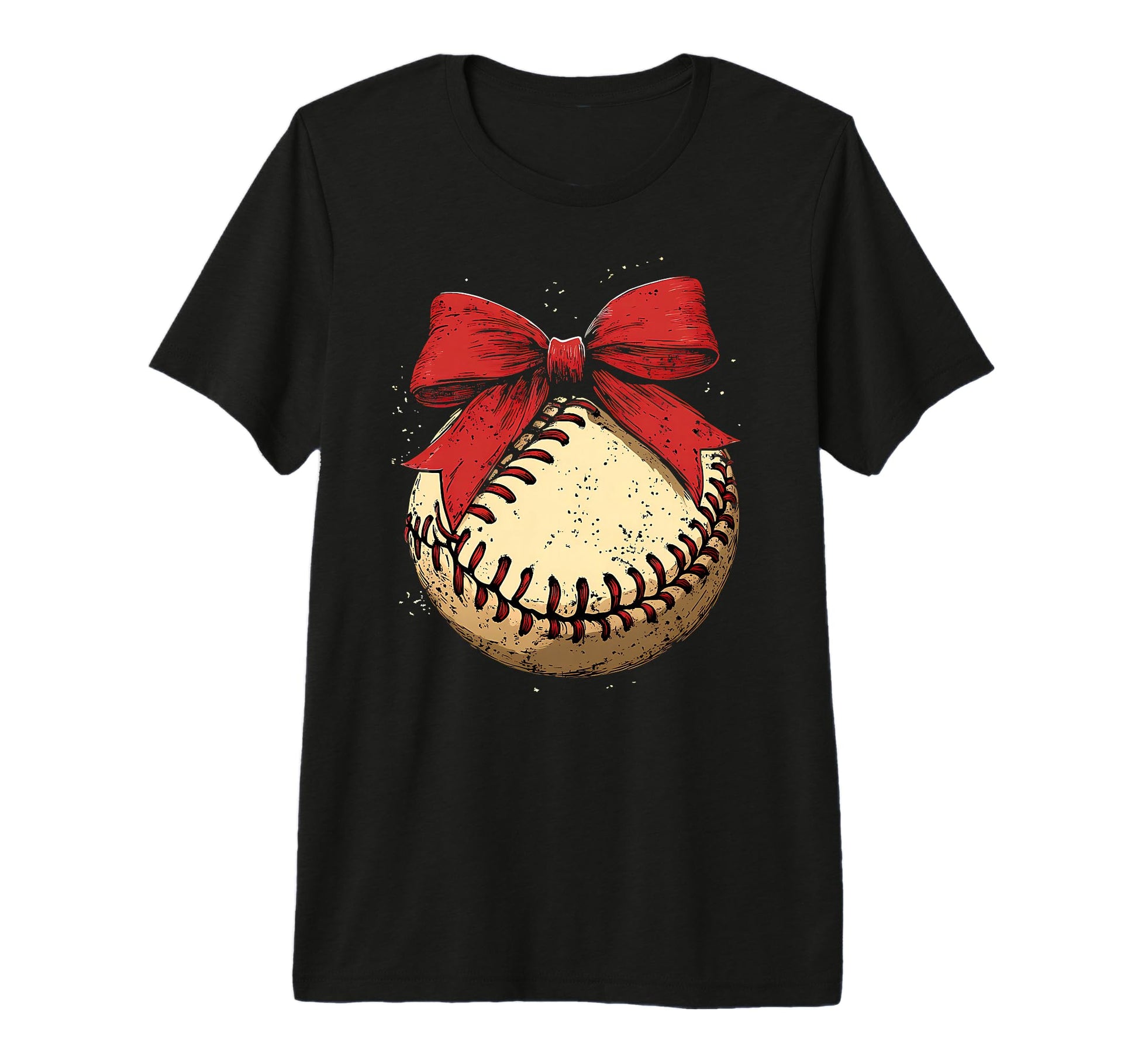 Baseball Coquette Bow Baseball Player Tri T-Shirt - Trendy Graphic Unisex - T-Shirt, Sweatshirt, Hoodie