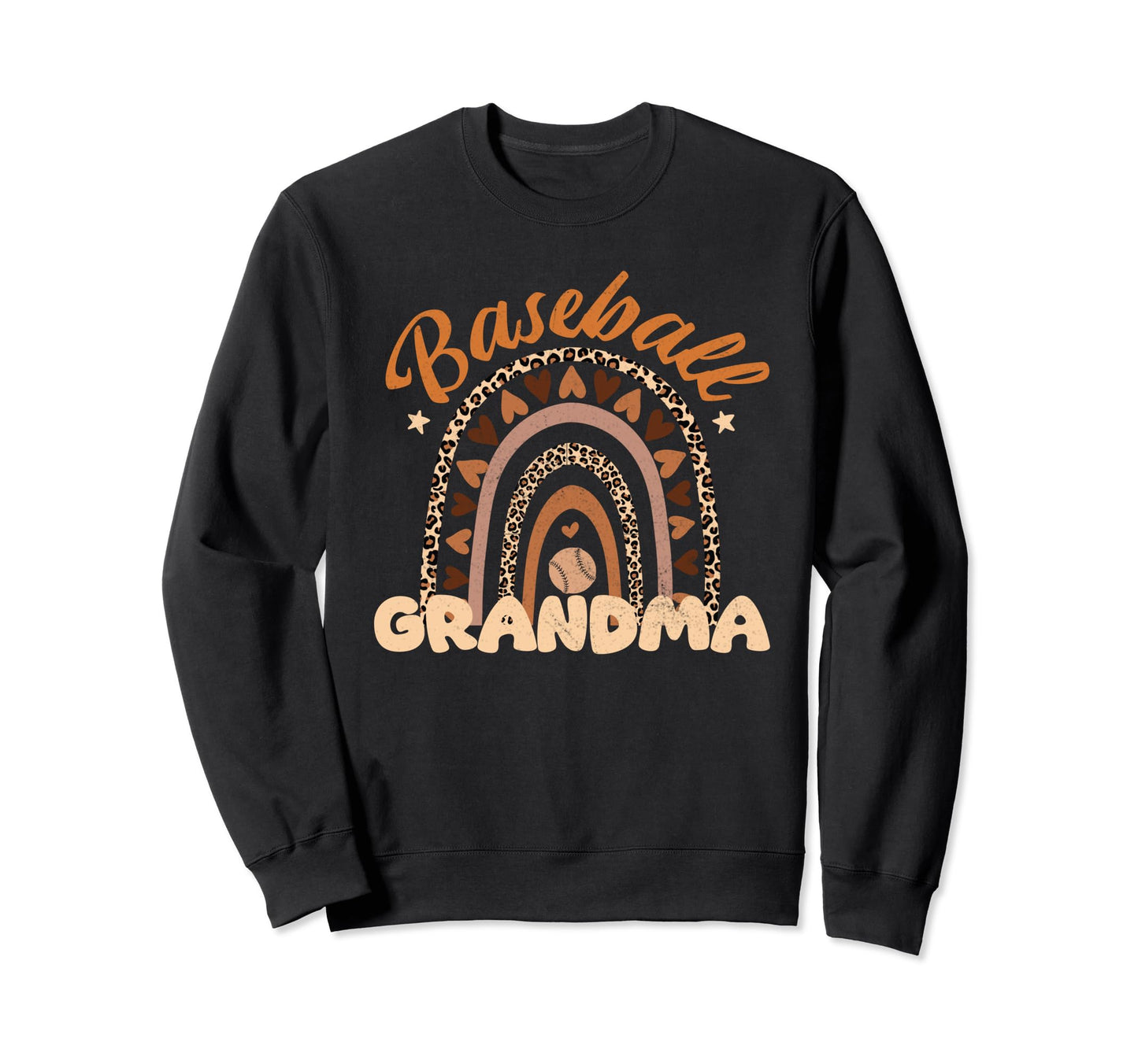 Baseball Grandma Leopard Game Day Sweatshirt - Custom Art Print Unisex - T-Shirt, Sweatshirt, Hoodie