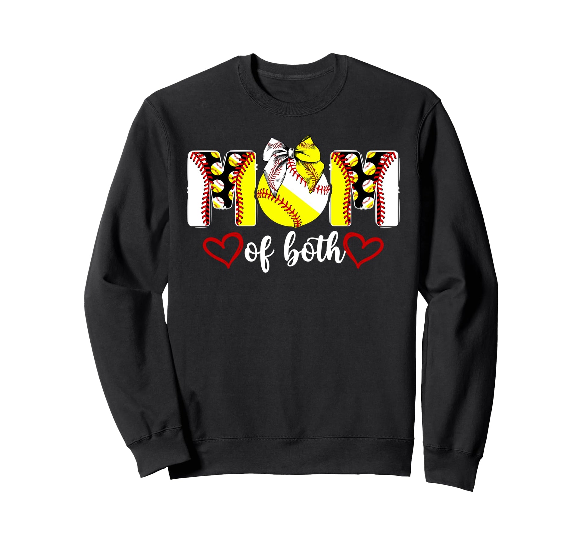 Mom Both Coquette Softball Baseball Sweatshirt - Unique Graphic Men Women - T-Shirt, Sweatshirt, Hoodie