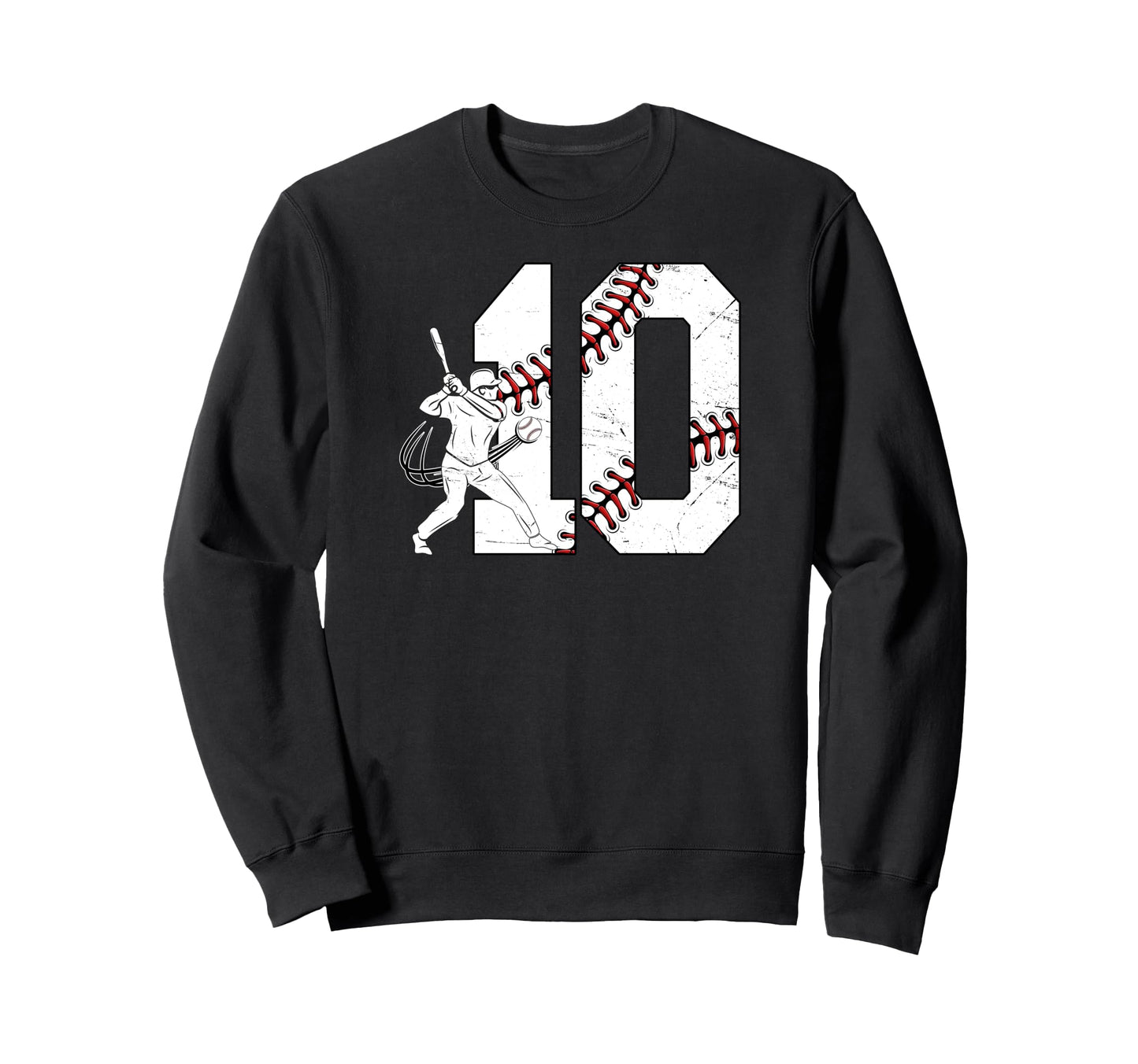 10Th Birthday Party Baseball Ten Year Sweatshirt - Minimalist Print Unisex - T-Shirt, Sweatshirt, Hoodie