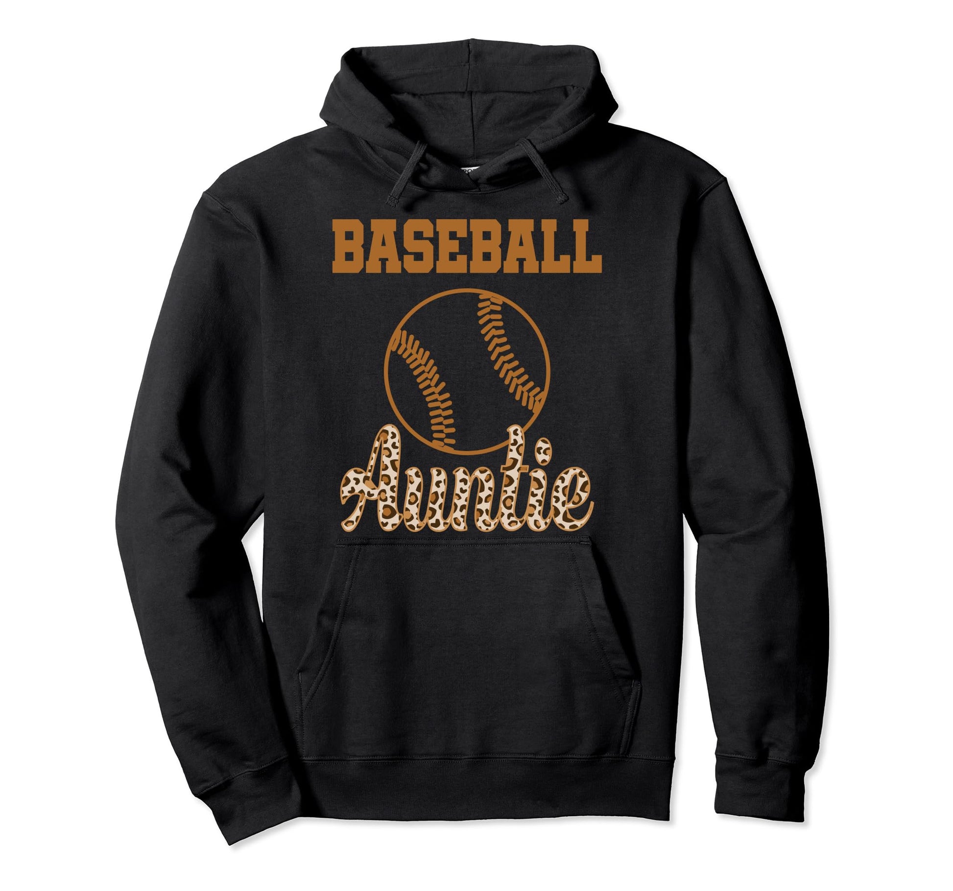 Auntie Baseball Aunt Leopard Cheetah Hoodie - Aesthetic Graphic Men Women - T-Shirt, Sweatshirt, Hoodie