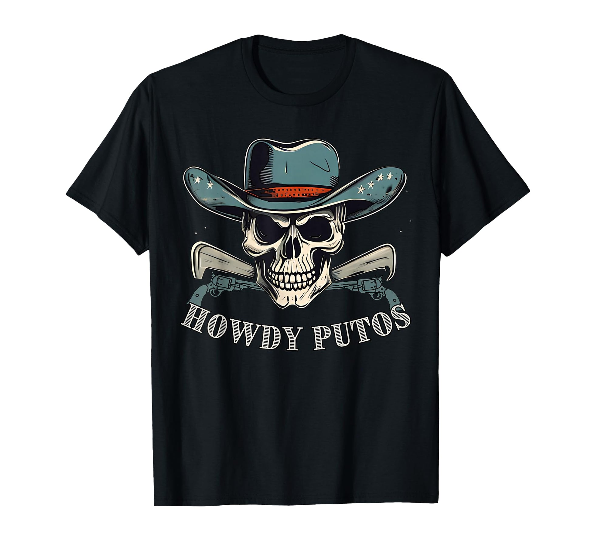 Howdy Putos Cowboy Western Skull T-Shirt - Aesthetic Graphic Men Women - T-Shirt, Sweatshirt, Hoodie