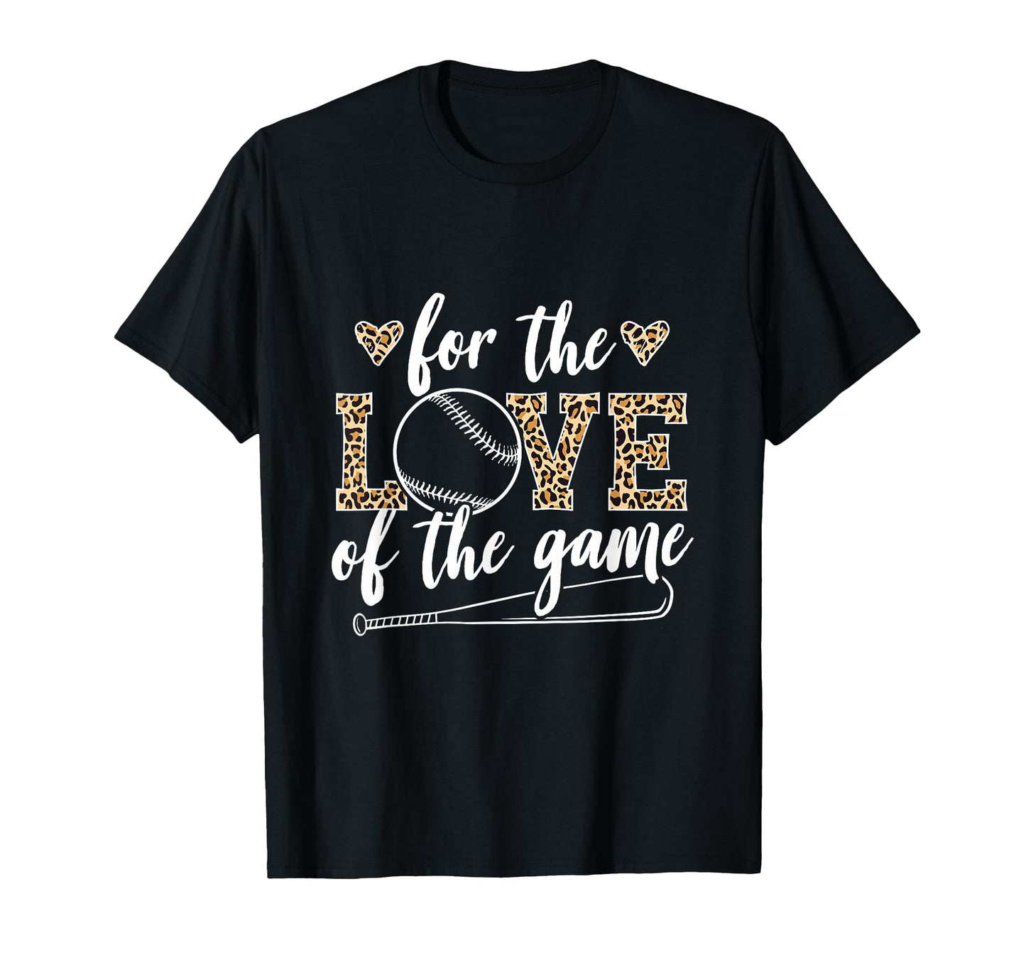 Baseball Womens Leopard Pattern T-Shirt - Custom Art Print Men Women - T-Shirt, Sweatshirt, Hoodie