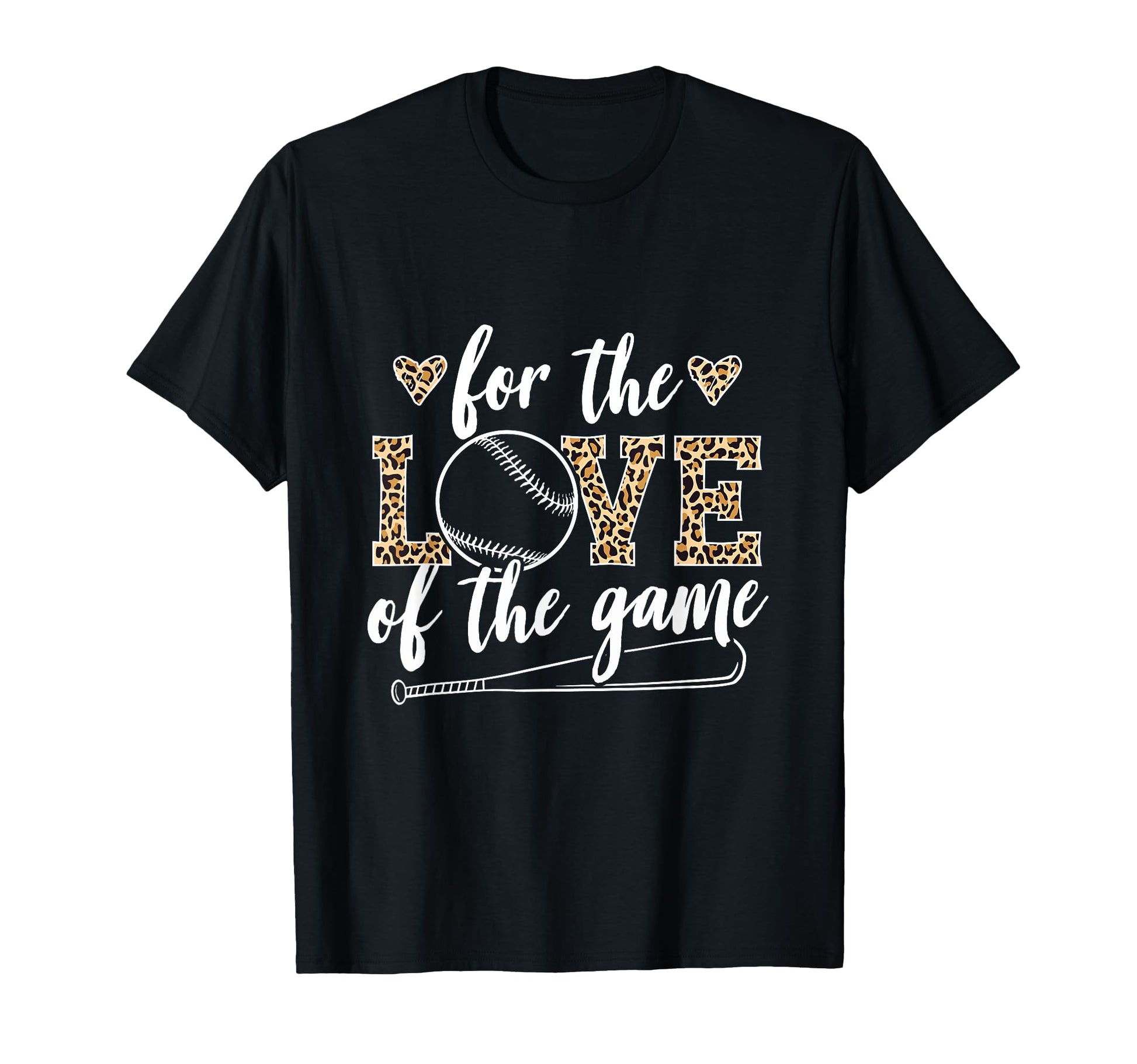 Baseball Womens Leopard Pattern T-Shirt - Custom Art Print Men Women - T-Shirt, Sweatshirt, Hoodie