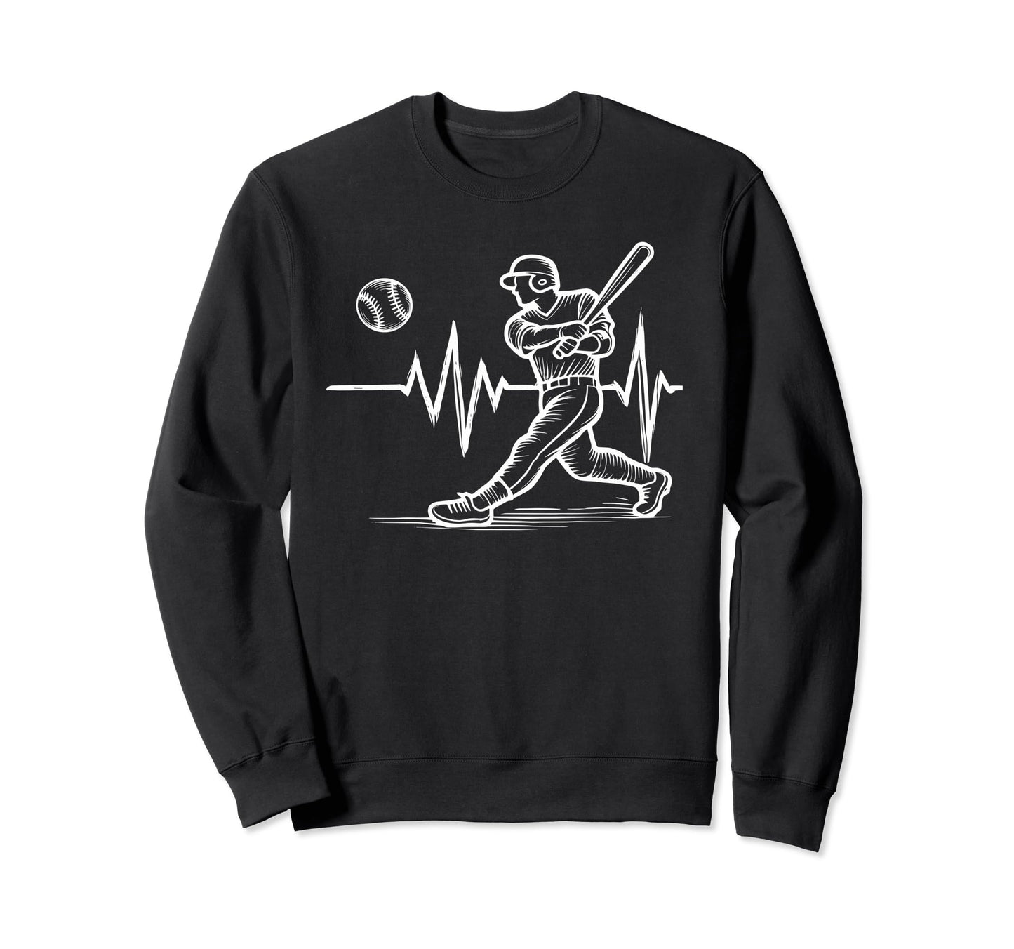 Baseball Player Funny Baseball Sweatshirt - Custom Art Print for Adults - T-Shirt, Sweatshirt, Hoodie