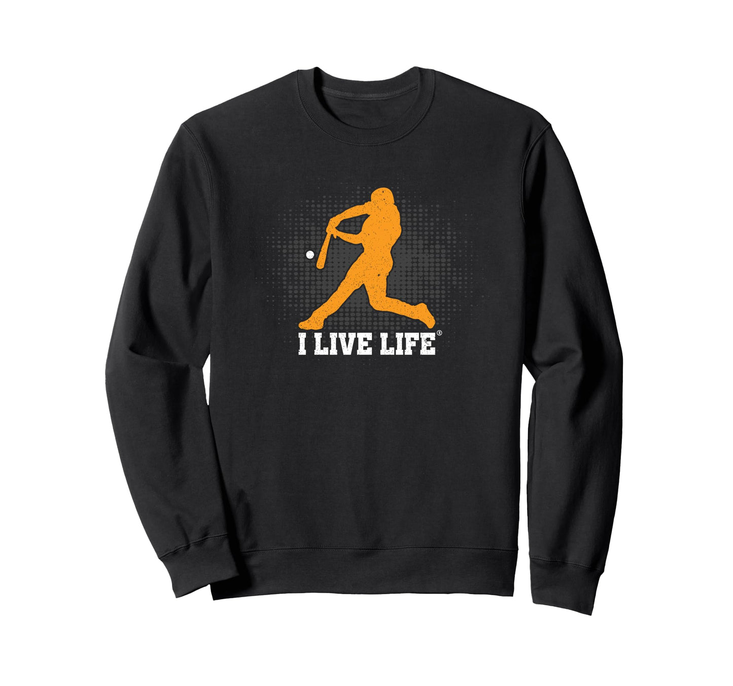 Baseball Player Silhouette Yellow Sweatshirt - Graphic Print Men Women - T-Shirt, Sweatshirt, Hoodie