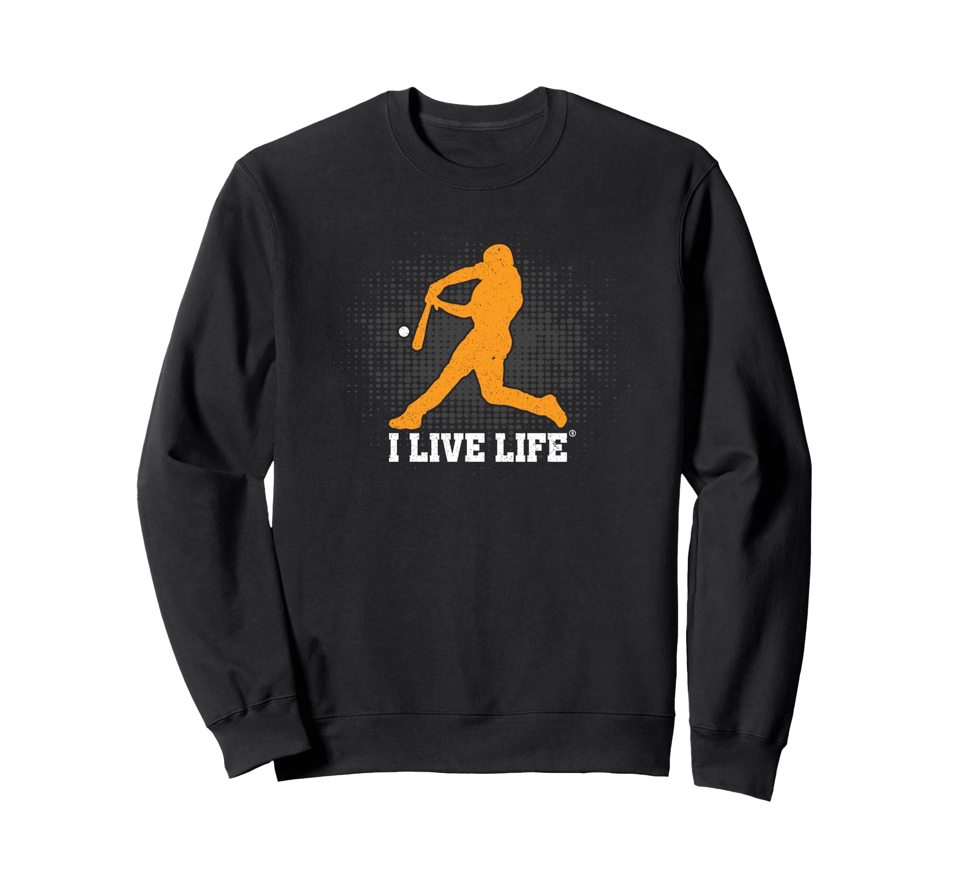 Baseball Player Silhouette Yellow Sweatshirt - Graphic Print Men Women - T-Shirt, Sweatshirt, Hoodie