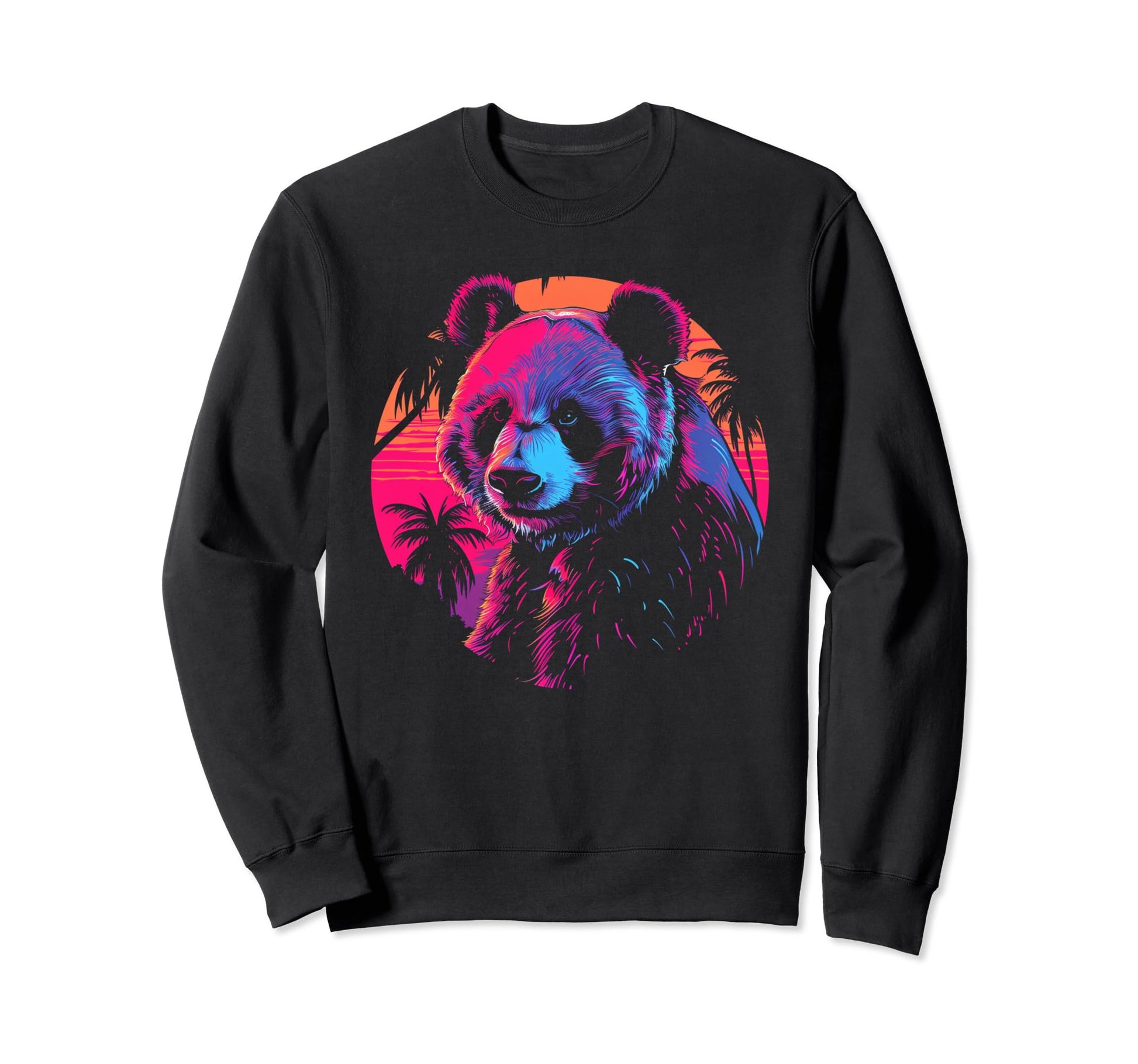 Panda Vaporwave Aesthetic Synthwave Sweatshirt - Fun Novelty Design Unisex - T-Shirt, Sweatshirt, Hoodie