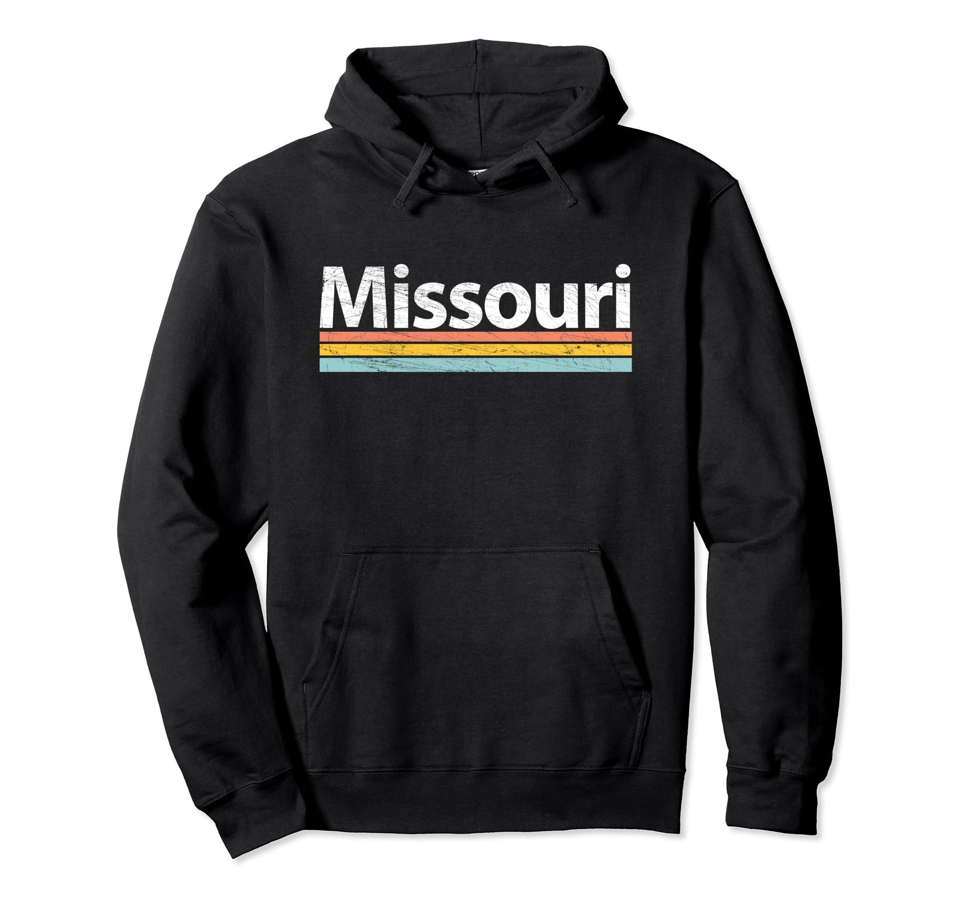 Missouri Worn Stripes Hoodie - Custom Art Print Unisex - T-Shirt, Sweatshirt, Hoodie
