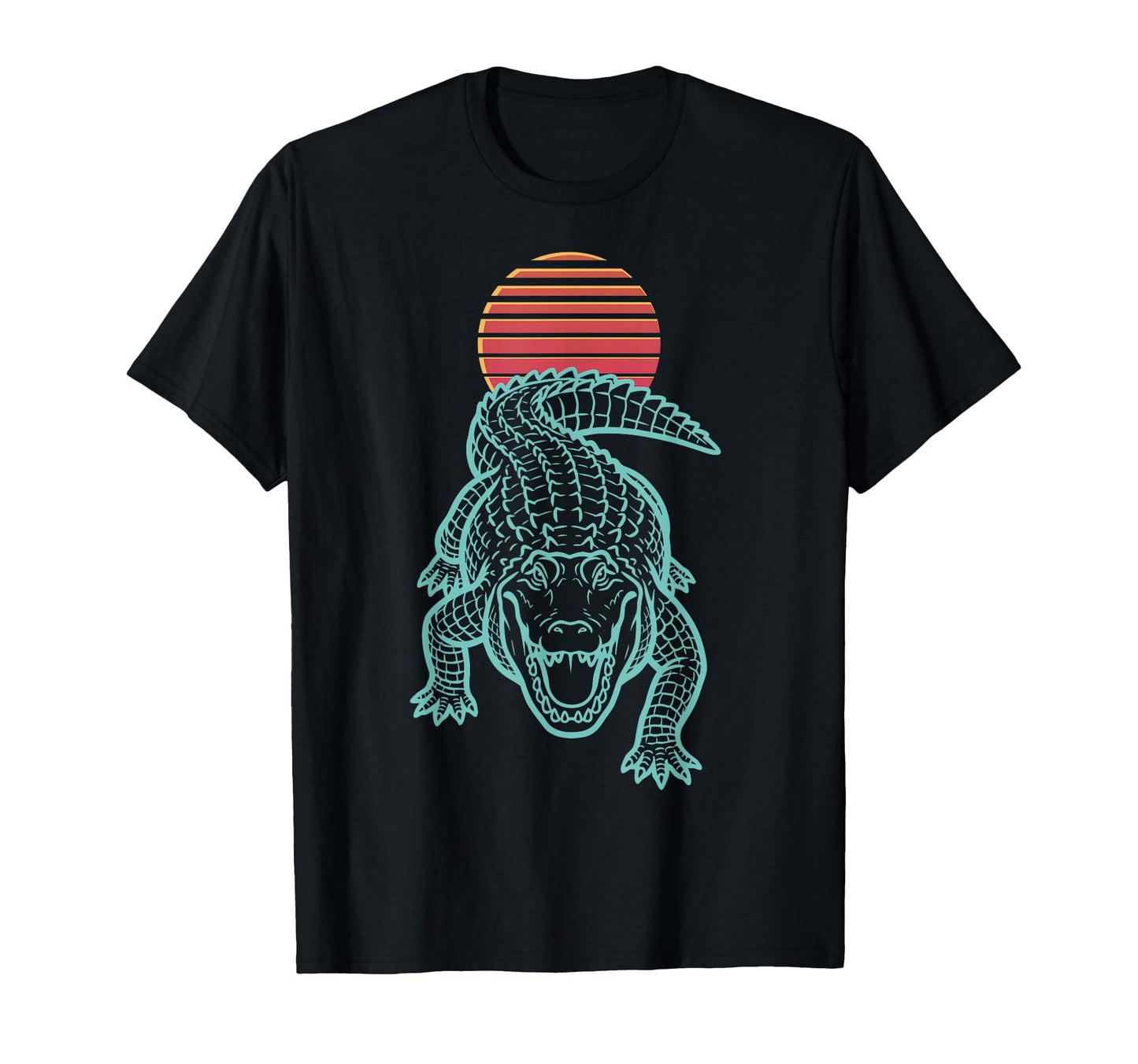 Alligator Lover Crocodile Reptile Synthwave T-Shirt - Graphic Print Unisex - T-Shirt, Sweatshirt, Hoodie