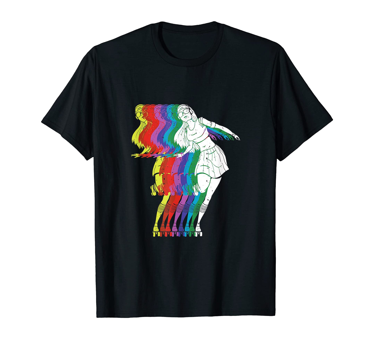 70S Skating Roller Skate Derby Skating T-Shirt - Unique Graphic Men Women - T-Shirt, Sweatshirt, Hoodie