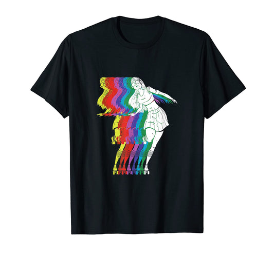 70S Skating Roller Skate Derby Skating T-Shirt - Unique Graphic Men Women - T-Shirt, Sweatshirt, Hoodie