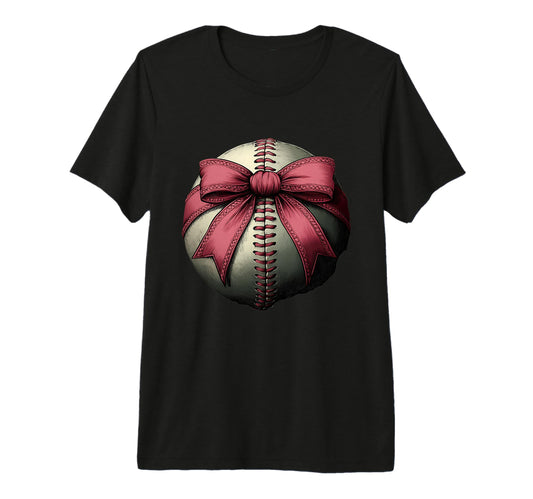 Baseball Coquette Bow Baseball Game Tri T-Shirt - Trendy Graphic Men Women - T-Shirt, Sweatshirt, Hoodie