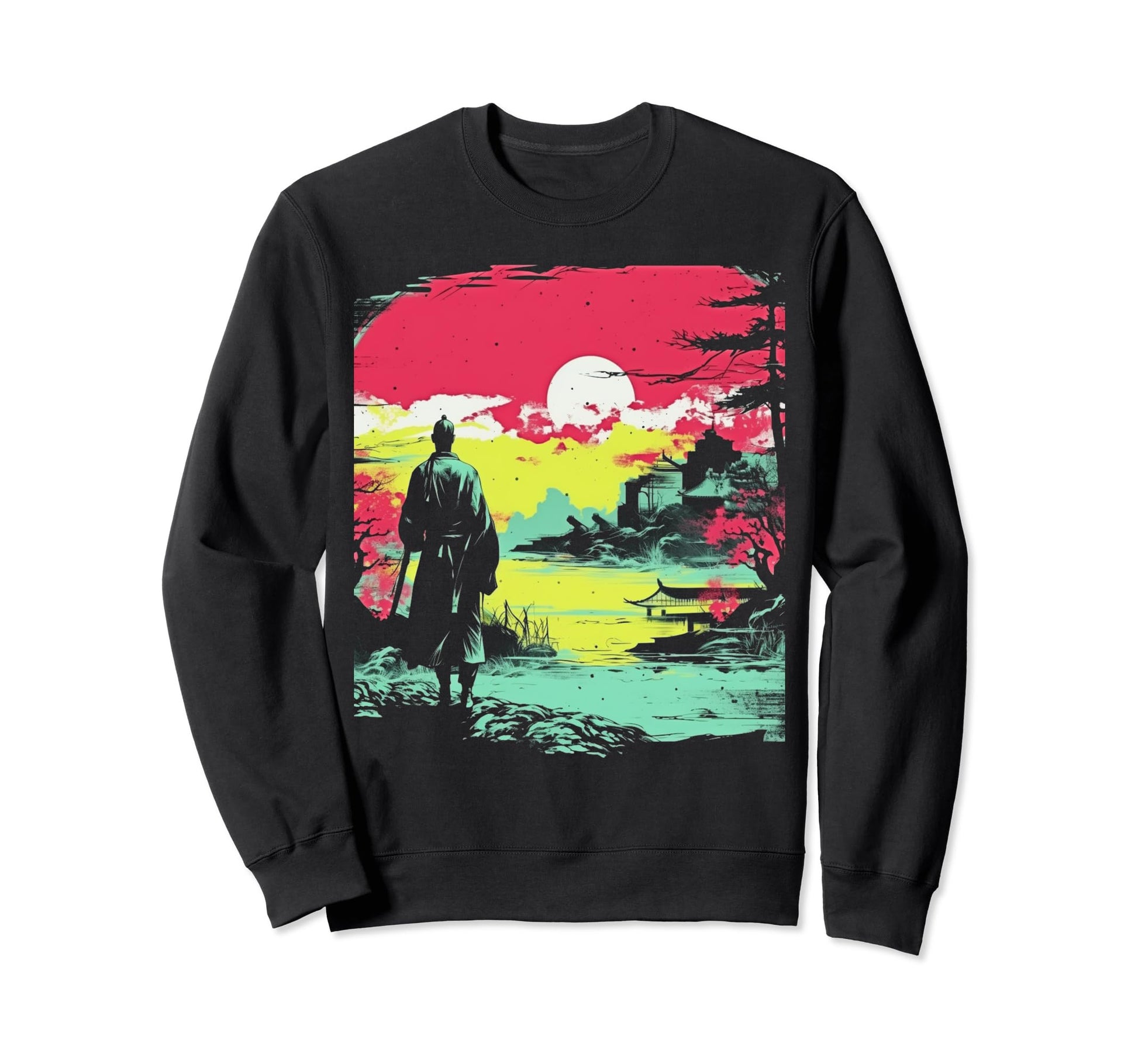 Japanese Aesthetic Y2K Samurai Sweatshirt - Fun Novelty Design for Adults - T-Shirt, Sweatshirt, Hoodie